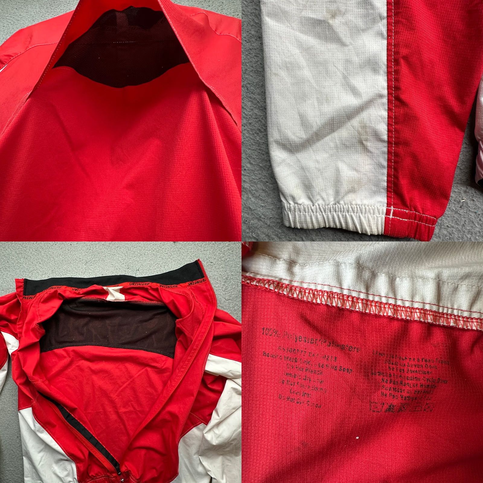 Vintage Specialized Windbreaker Jacket Mens XL Red White Ripstop Polyester Jacket Zip Pockets Casual Cycling Mens XL Red Size US L / EU 52-54 / 3 - 8 Thumbnail
