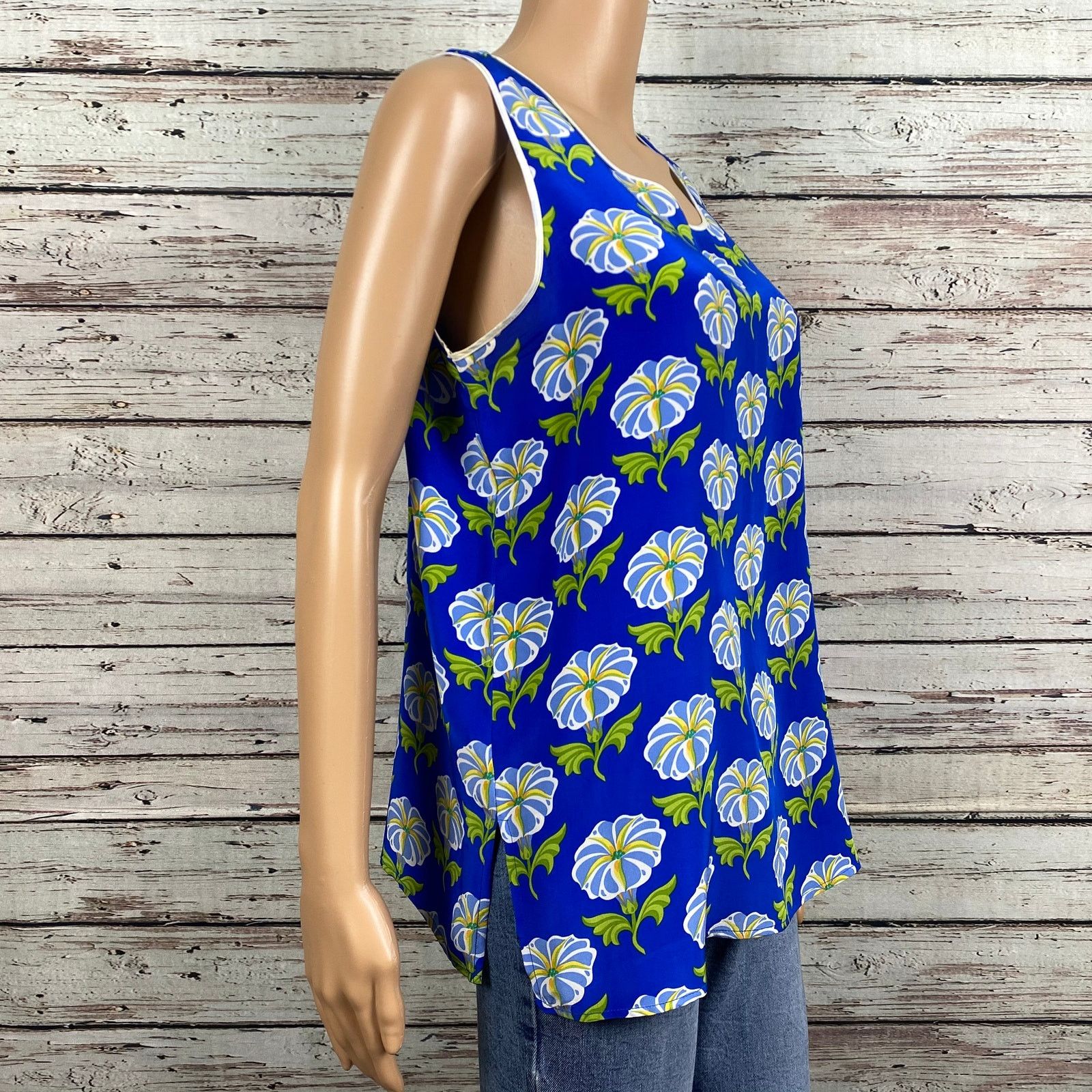 Other VTG Bob Mackie Wearable Art Floral Silk Blouse Tank Top M Size M / US 6-8 / IT 42-44 - 3 Thumbnail