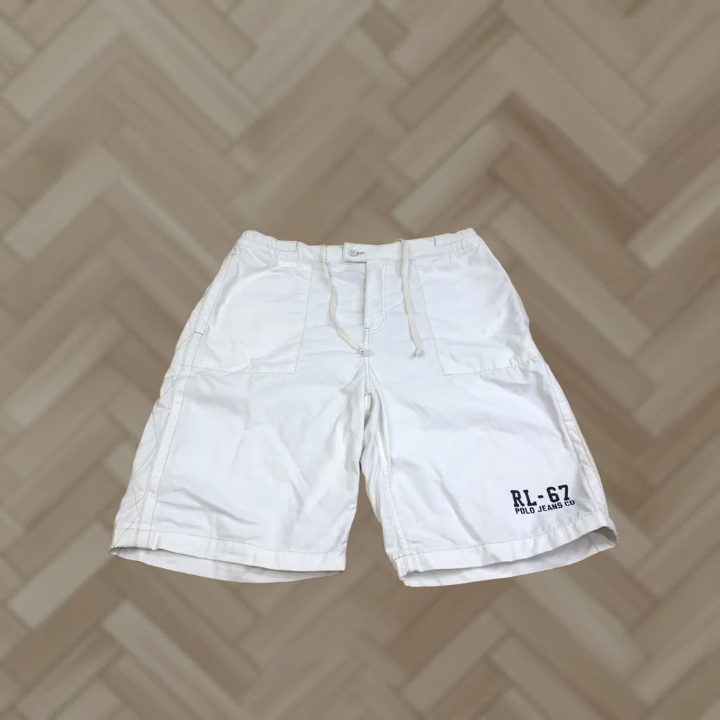 Polo Ralph Lauren Polo Ralph Lauren Polo Jeans 67 Shorts Men L White Cotton Casual Button Drawstring 13246 Size US L / EU 52-54 / 3 - 1 Thumbnail