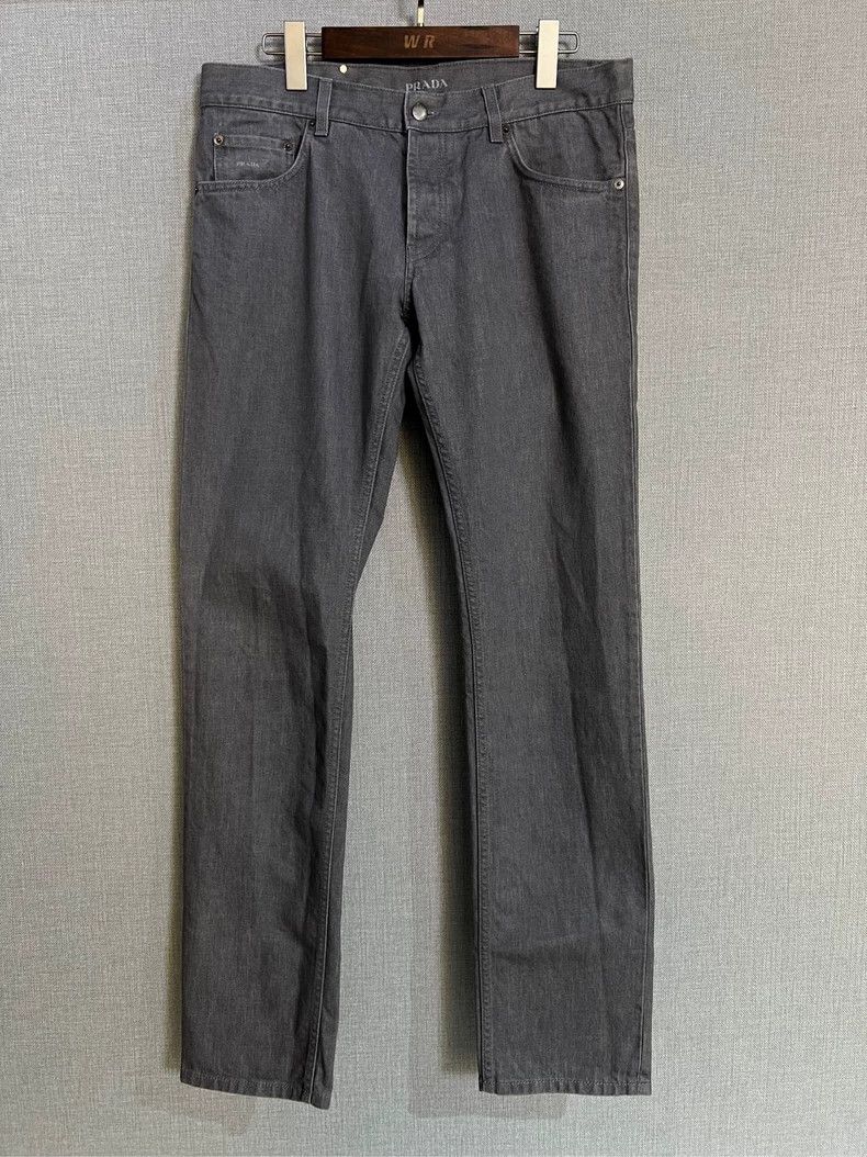Prada Prada Gray washed jeans 2502-Nextarrow Size US 34 / EU 50 - 1 Thumbnail