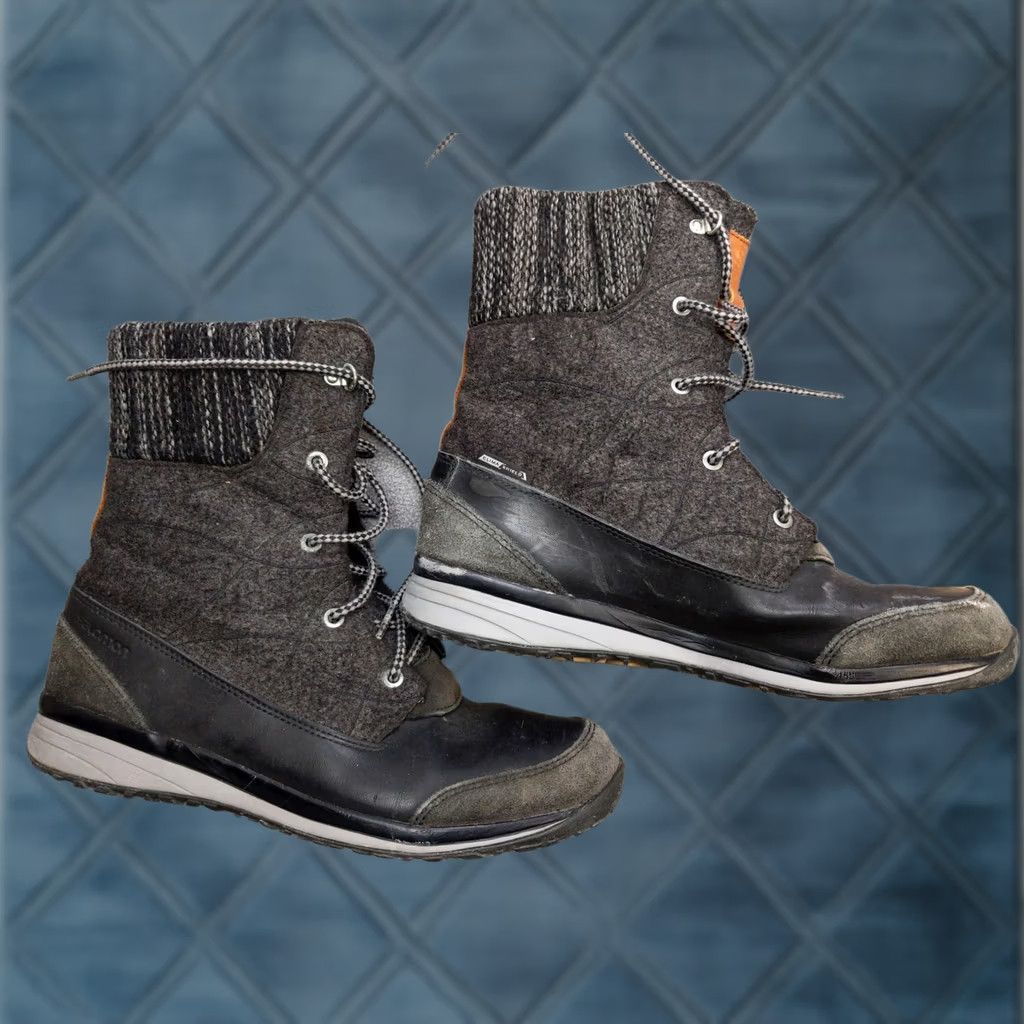 Salomon Salomon Womens Snow Boots Size 9.5 42 Gray Leather Mid-Calf Knit Lace Up Winter Boots Womens US 9.5 Size US 10 / IT 40 - 1 Thumbnail
