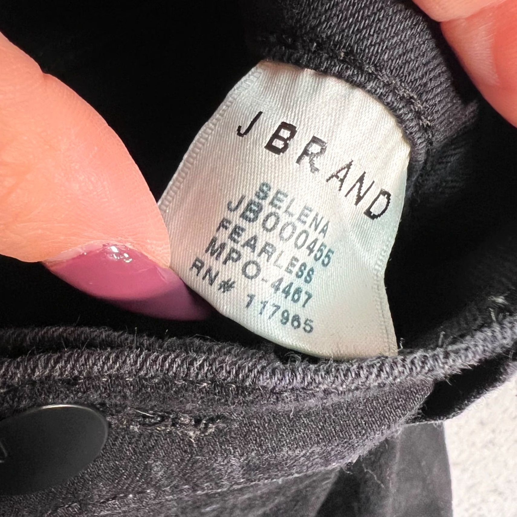 J Brand J Brand Womens Size 25 Selena Mid-Rise Cropped Black Jeans Cotton Blend Jeans Size 42" / US 20 - 5 Thumbnail