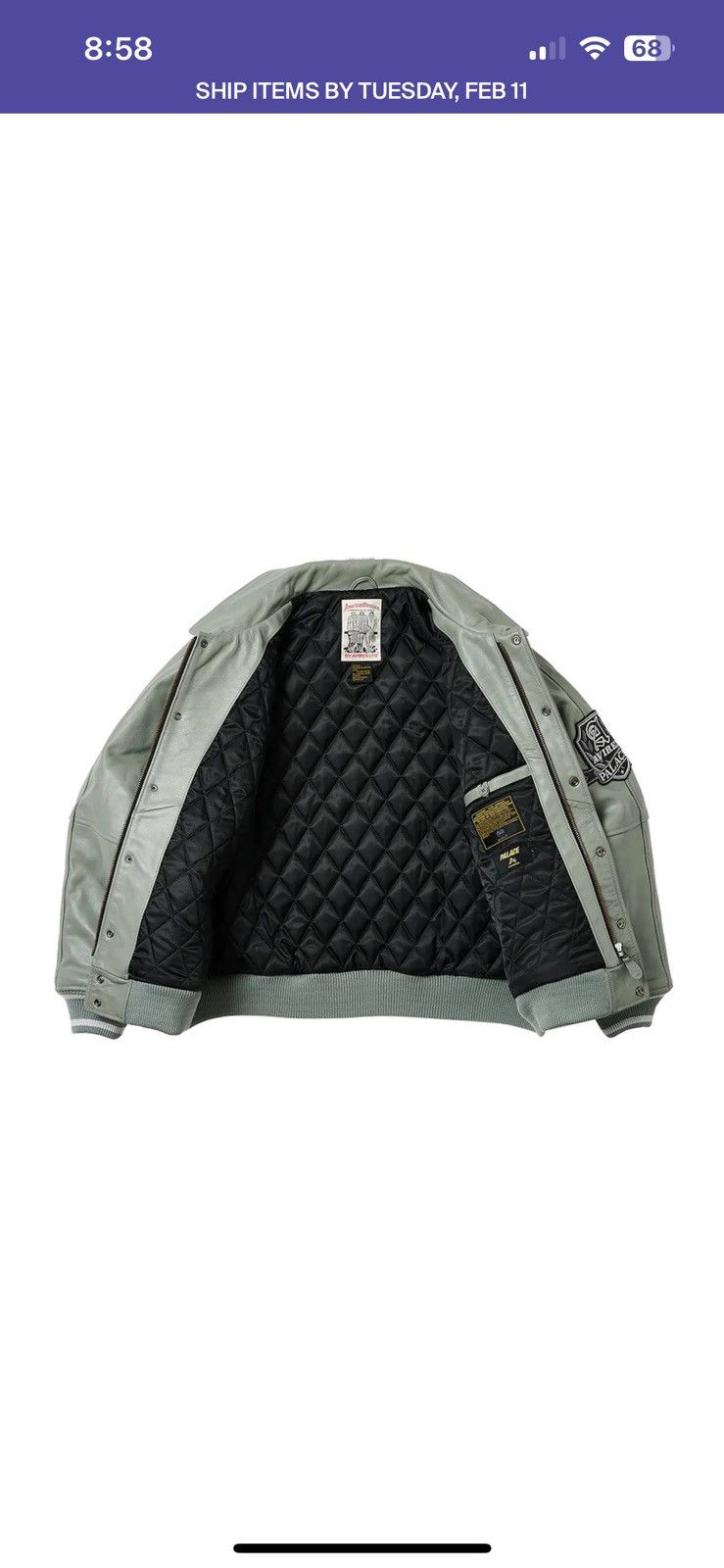 Avirex × Palace Palace Avirex Leather Jacket (FW23) Size US S / EU 44-46 / 1 - 7 Thumbnail