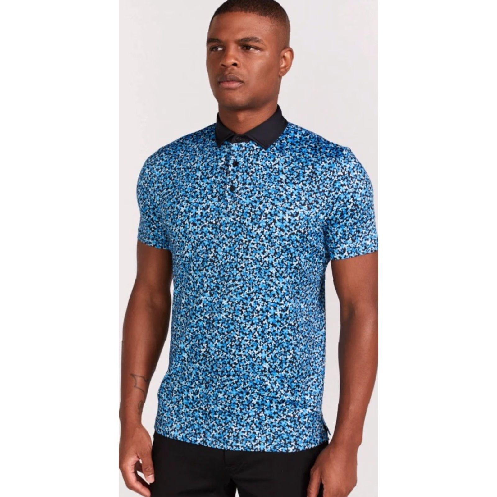 Vintage Redvanly Golf Shirt Polo Brewer Floral Print Sz M Malibu Blue Performance Men Size US M / EU 48-50 / 2 - 4 Thumbnail