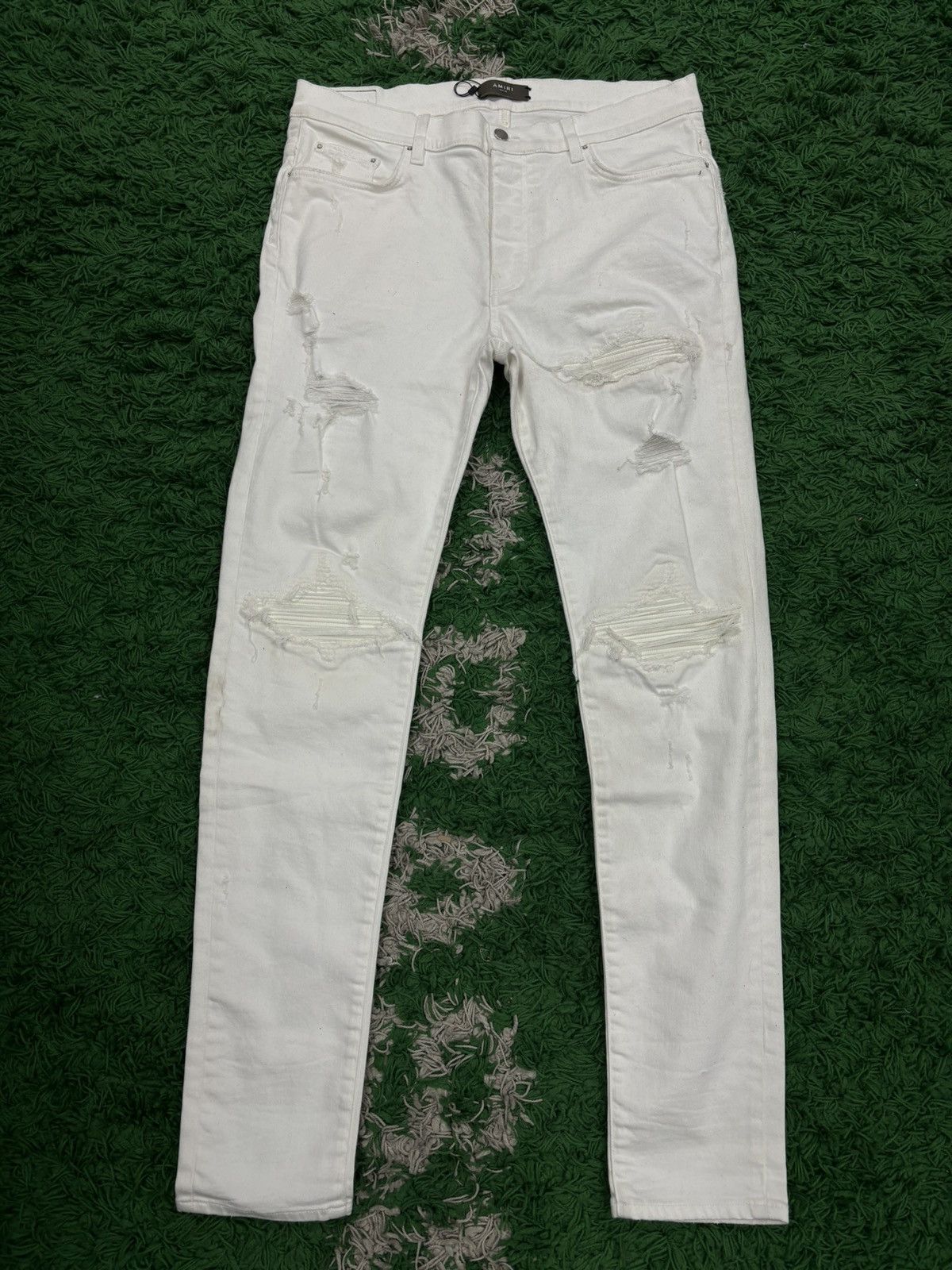 Image of Amiri White Mx1 Denim 38, Men's