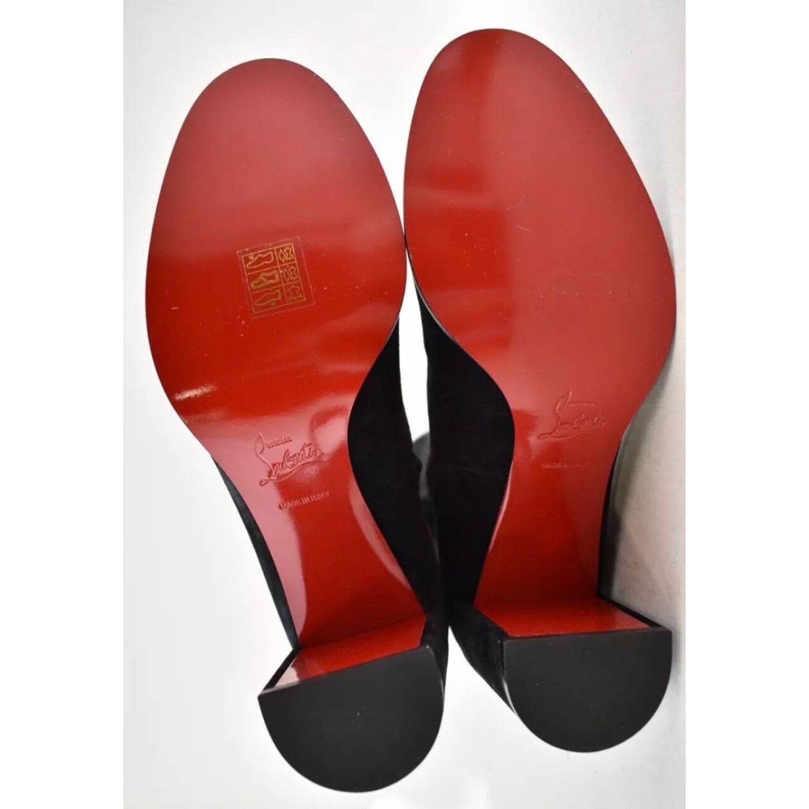 Christian Louboutin Christian Louboutin Stretchadoxa 70 Black Suede Block Heel Size US 6.5 / IT 36.5 - 16 Thumbnail