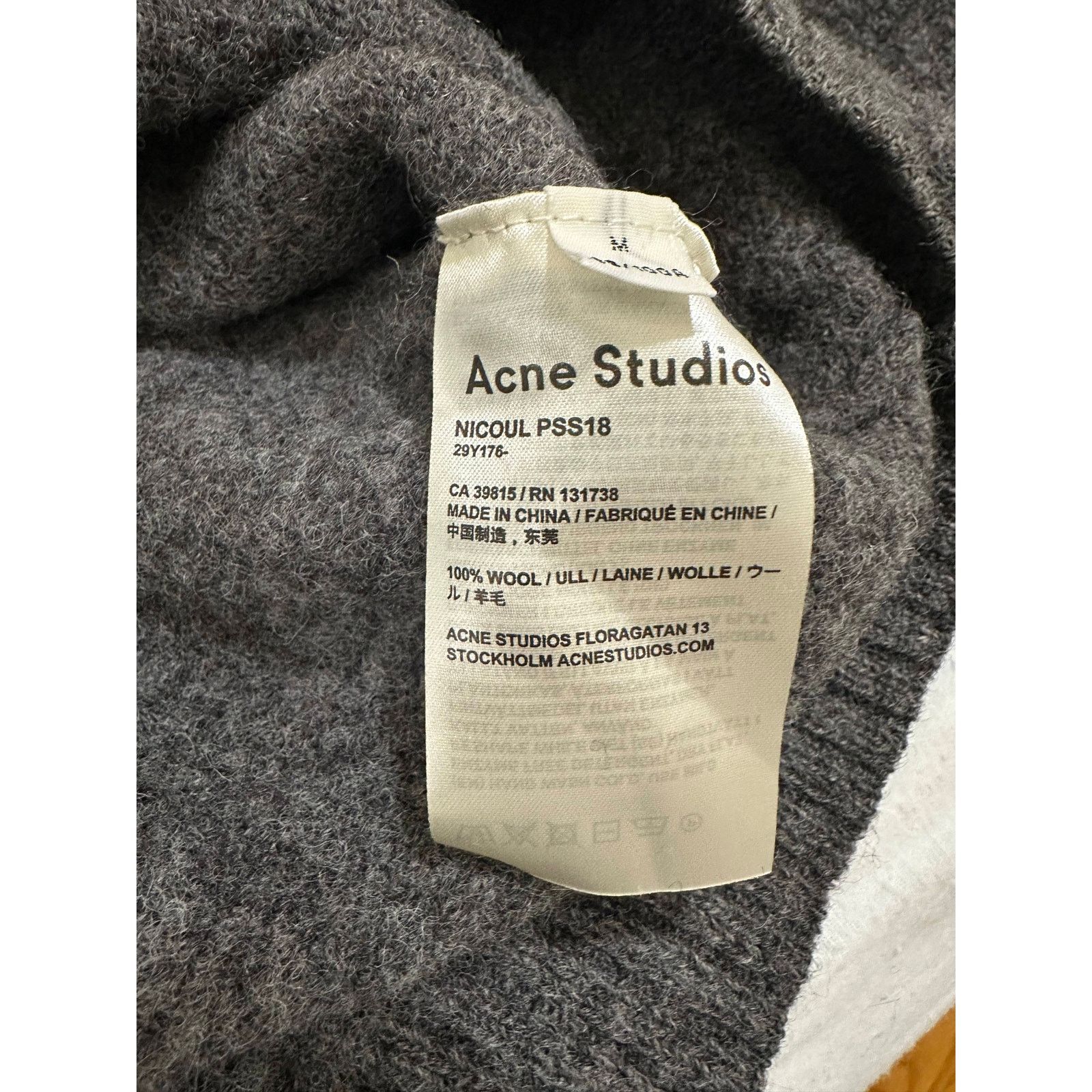 Acne Studios Acne Studios Grey Wool SS18 Sweater Size US M / EU 48-50 / 2 - 5 Thumbnail