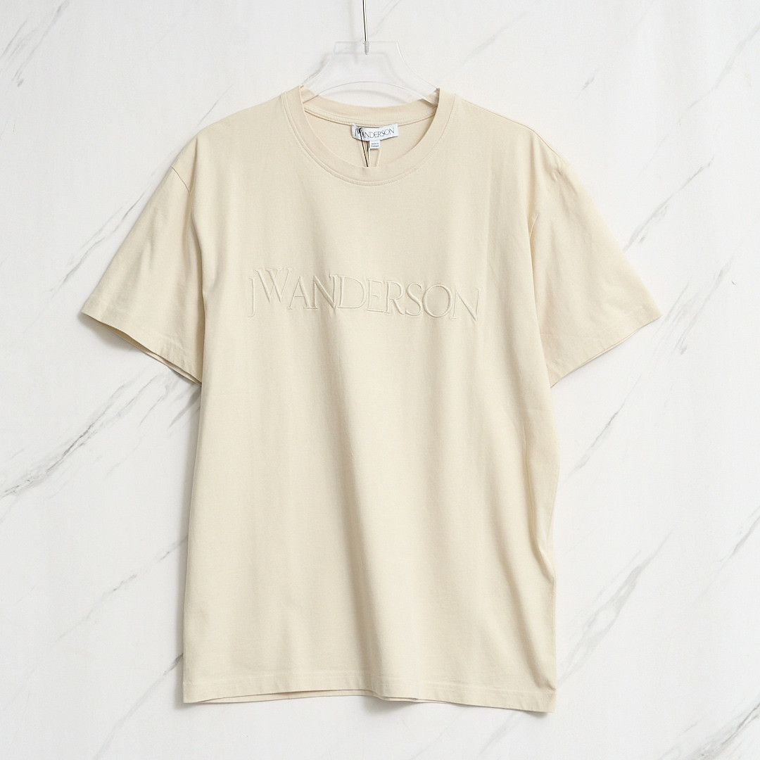 JW Anderson JW Anderson Men's Logo Embroidered Cotton Tee Size US S / EU 44-46 / 1 - 1 Thumbnail