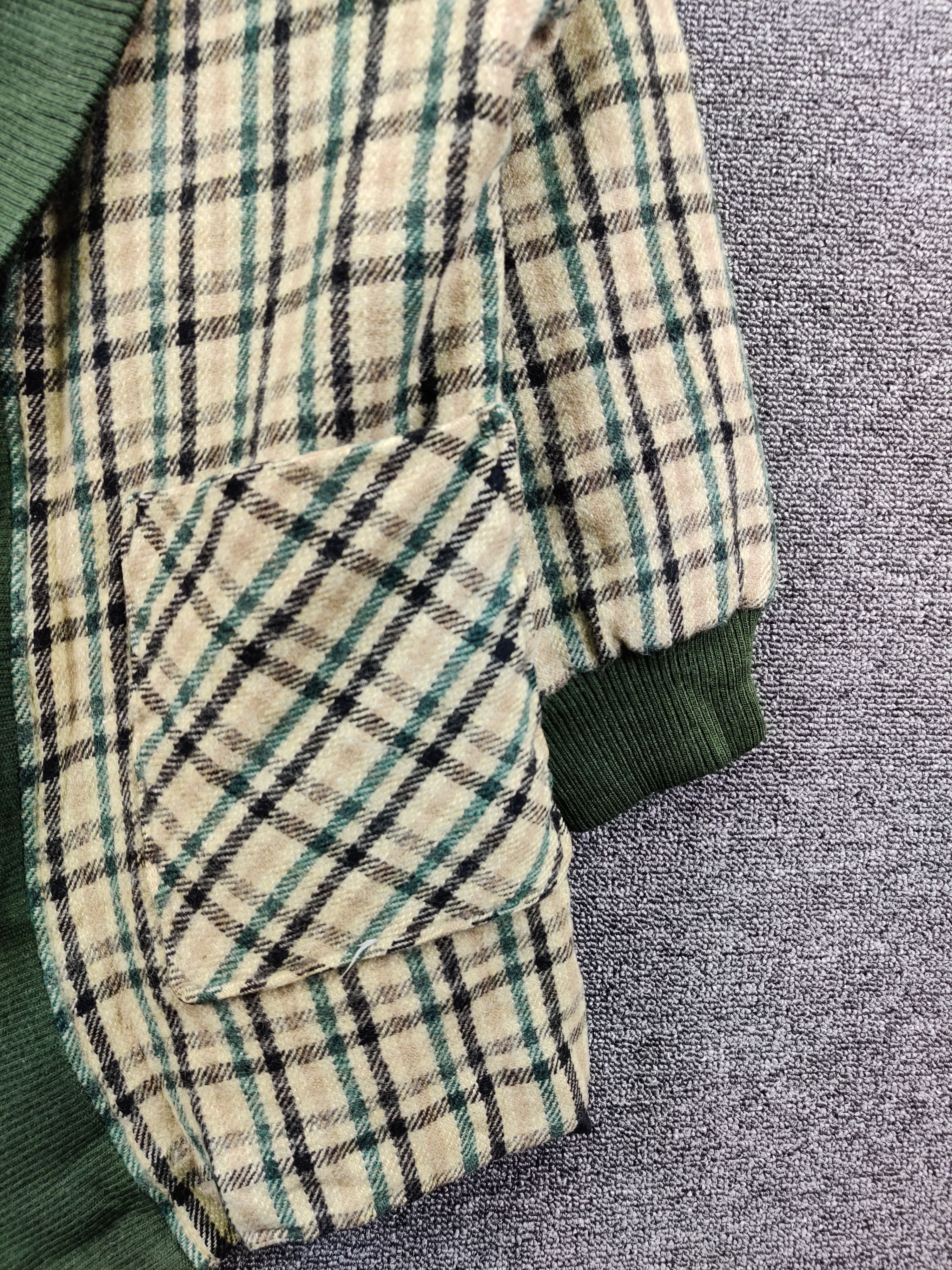Japanese Brand Natuhara Checkered Wool Double Breasted Cardigan Size US M / EU 48-50 / 2 - 3 Thumbnail