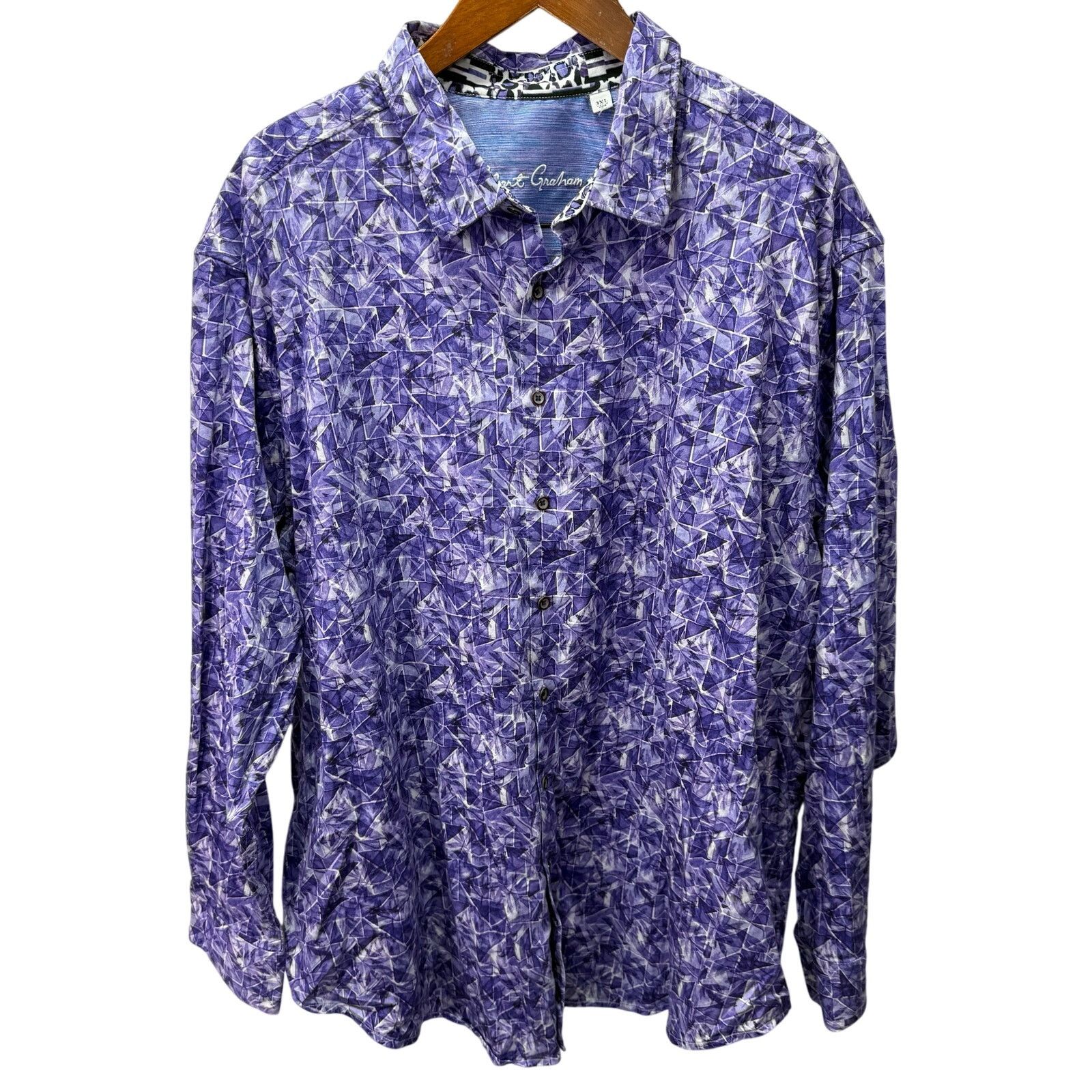 Robert Graham Robert Graham Men's Shirt Big Tall 3XL Long #G704 Size US XXL / EU 58 / 5 - 4 Thumbnail