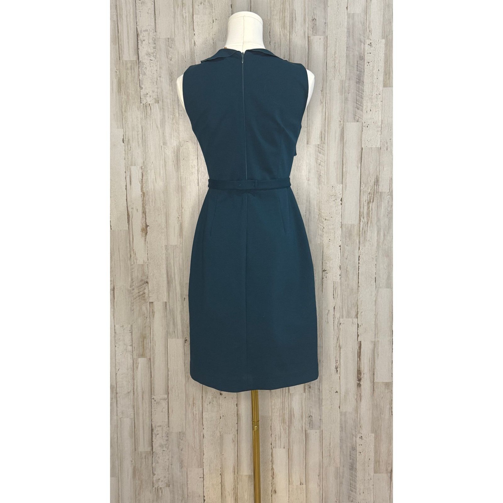 Elie Tahari Elie Tahari Women's Sleeveless Sheath Dress Blue Belted Size XS / US 0-2 / IT 36-38 - 6 Thumbnail