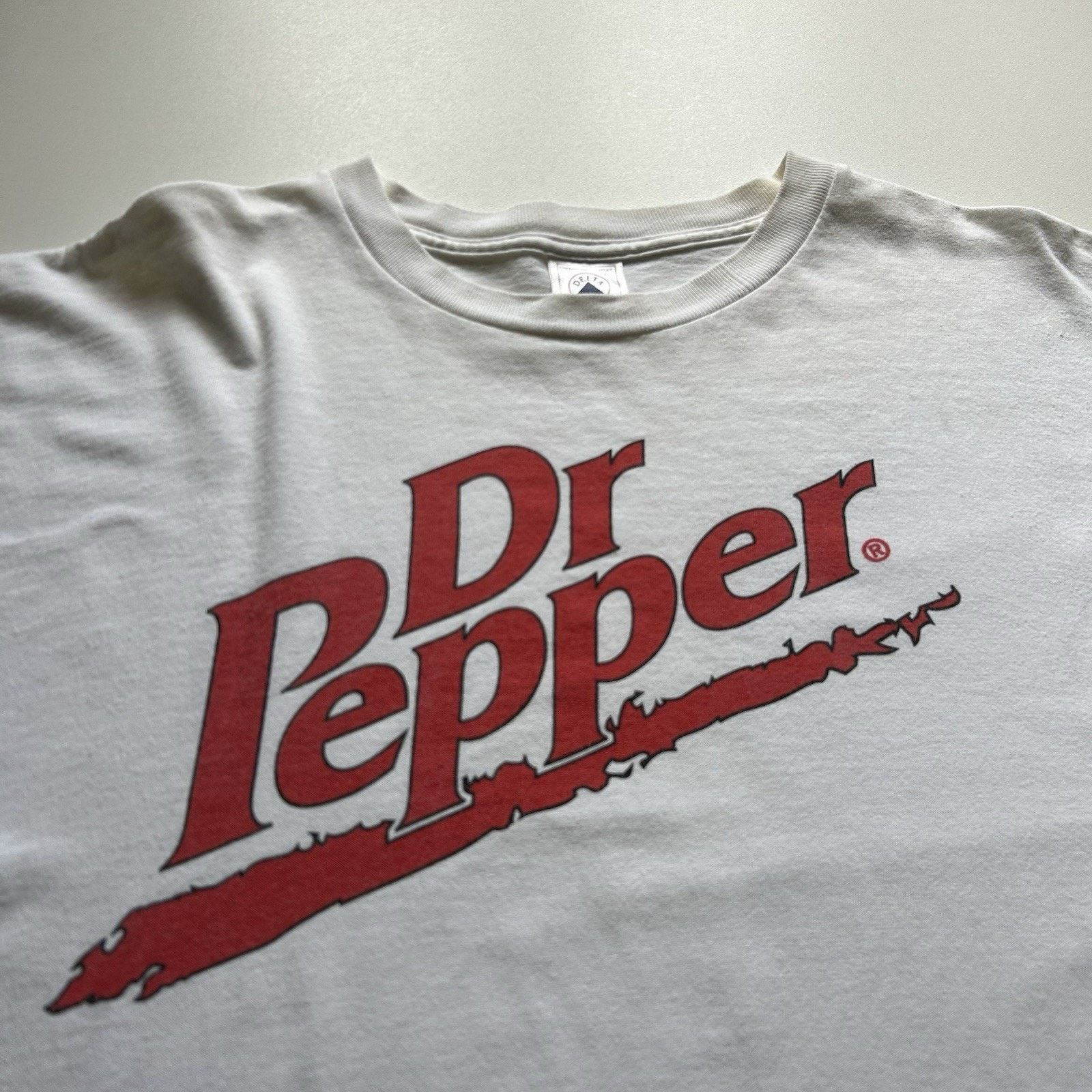 Delta Vintage 90s Dr Pepper Promo T Shirt XL Boxy Logo Spell Out Size US XL / EU 56 / 4 - 2 Thumbnail