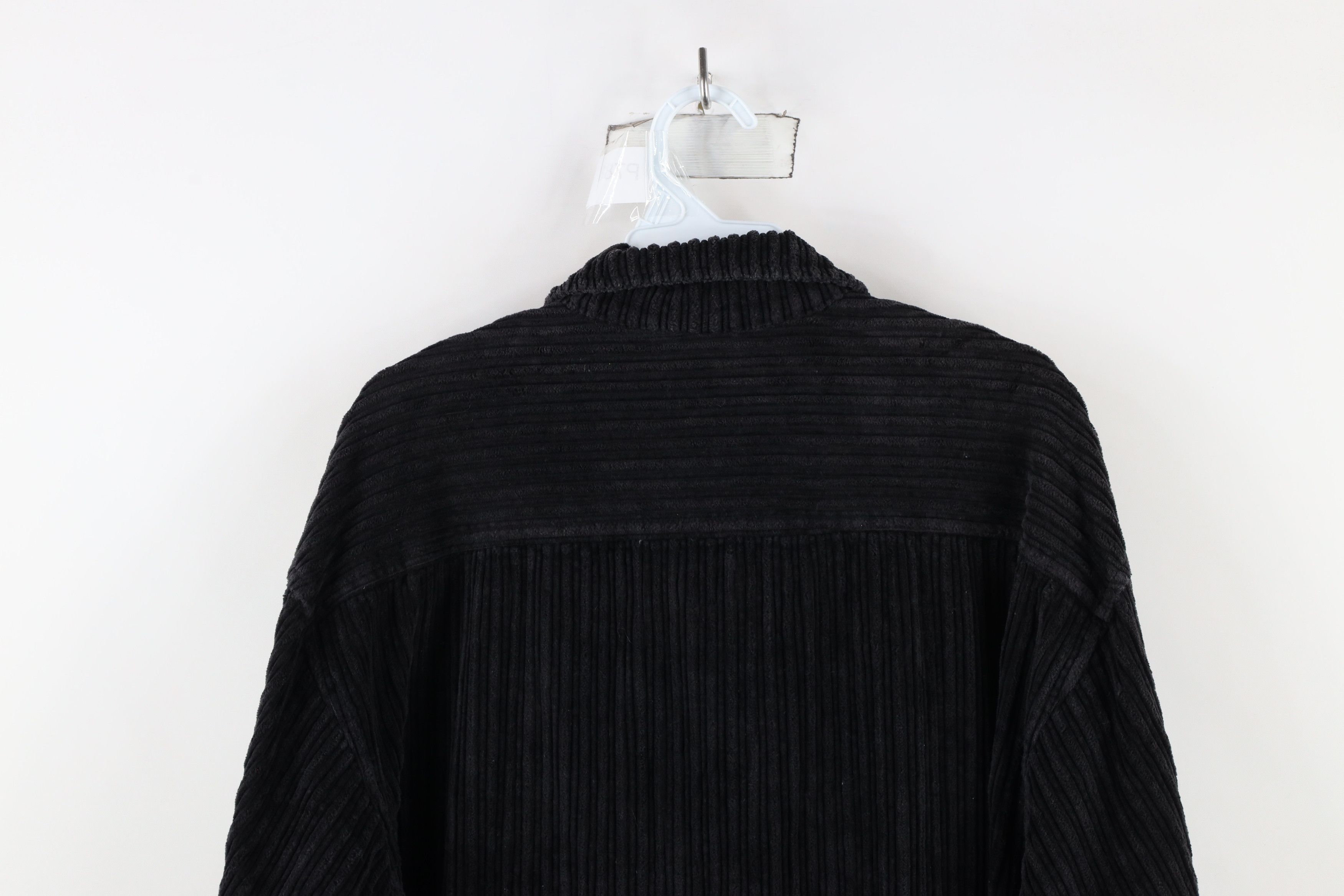 Vintage Vintage 90s Streetwear Full Zip Shirt Jacket Shacket Black Size US L / EU 52-54 / 3 - 11 Thumbnail