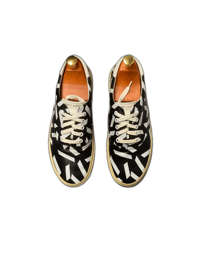 Saint Laurent Paris Saint Laurent Black and White Panel Sneakers-2507 Size US 9 / EU 42 - 1 Thumbnail
