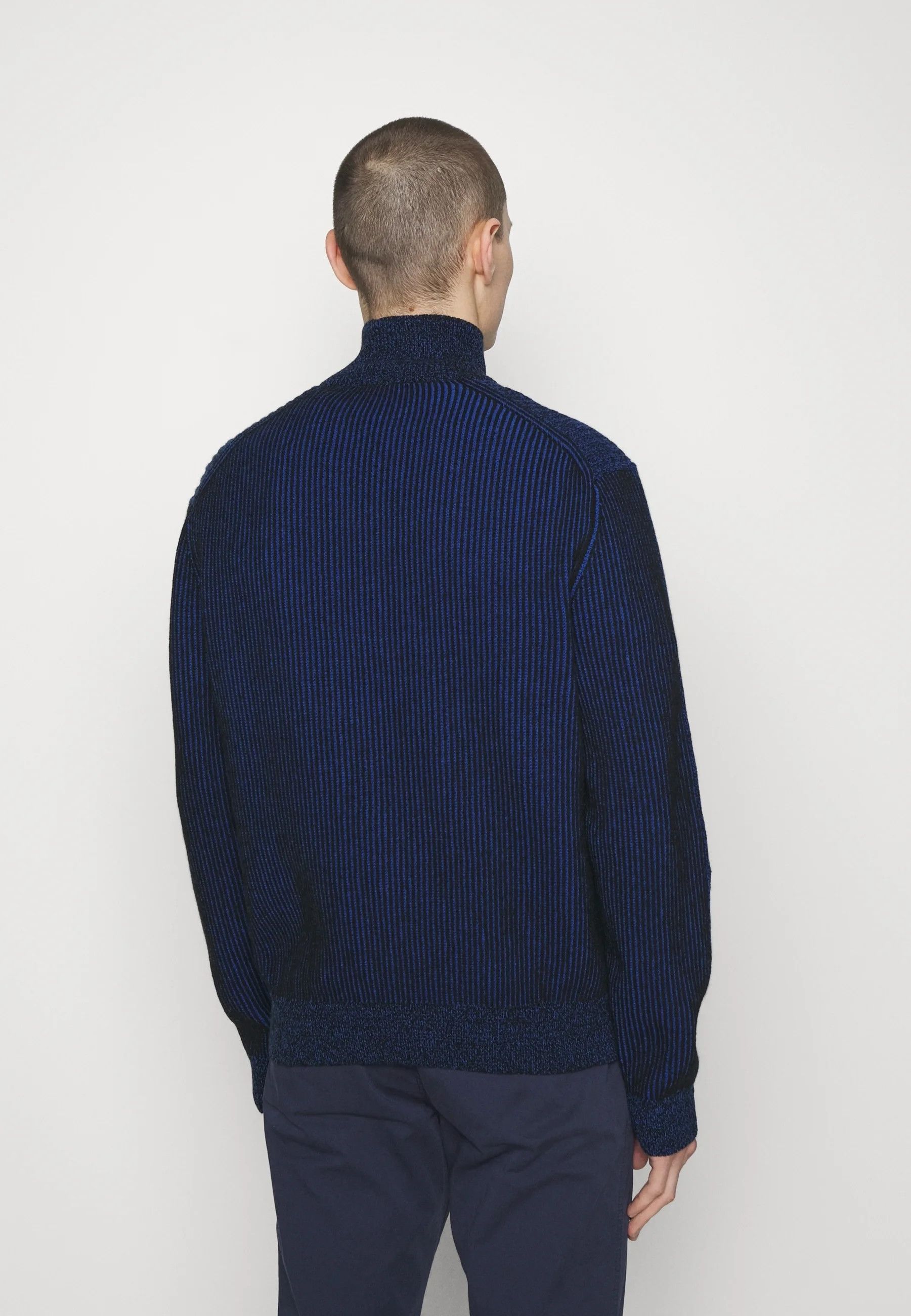 Paul Smith PS Paul Smith Wool Men's Navy Blue Quarter-Zip Knit Sweater Size US L / EU 52-54 / 3 - 2 Thumbnail