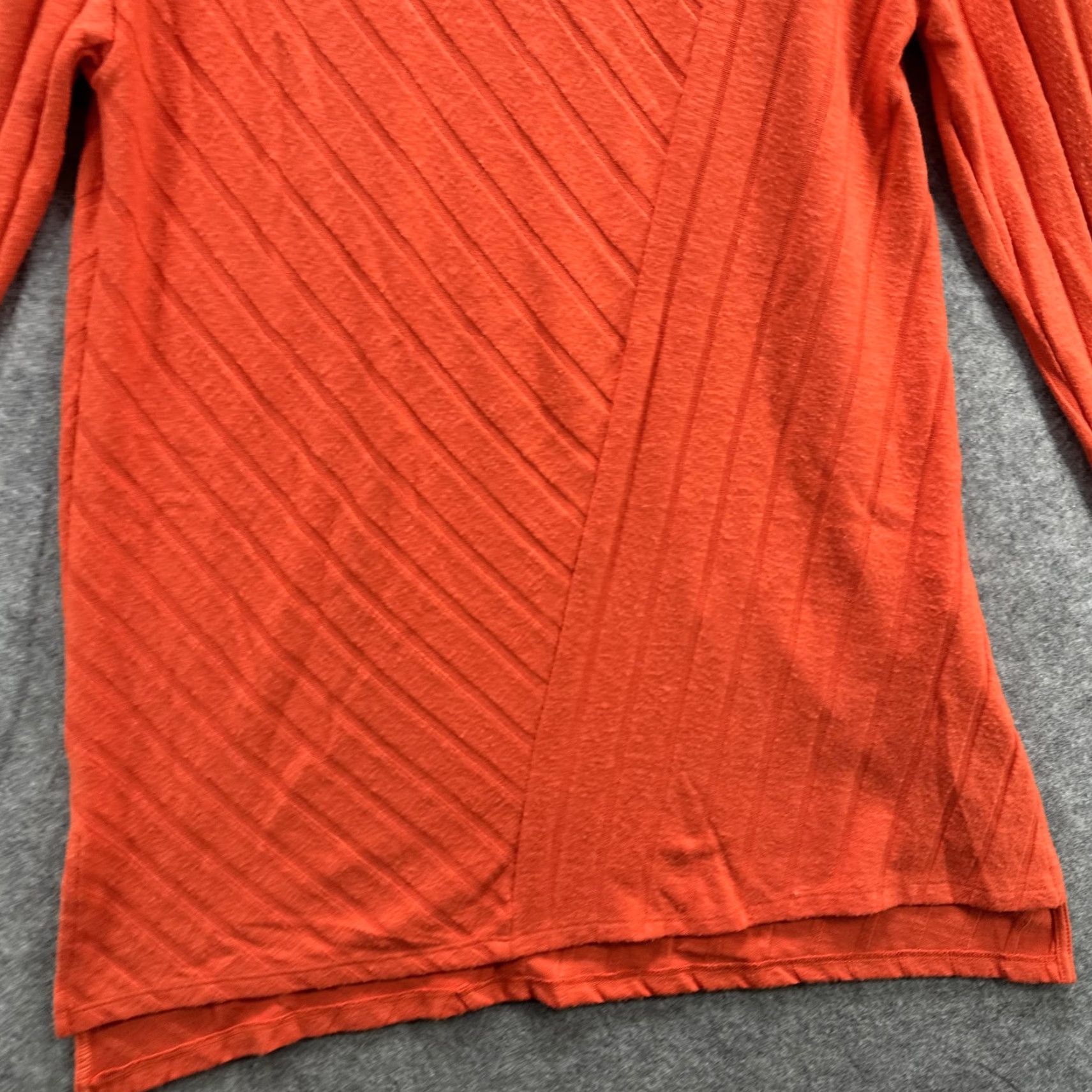Vintage Maeve Anthropologie Sweater Womens Large Orange Ribbed Tunic 3/4 Sleeve Top Viscose Polyester Spandex Knit Scoop Neck Lightweight All Seasons Size L / US 10 / IT 46 - 6 Thumbnail
