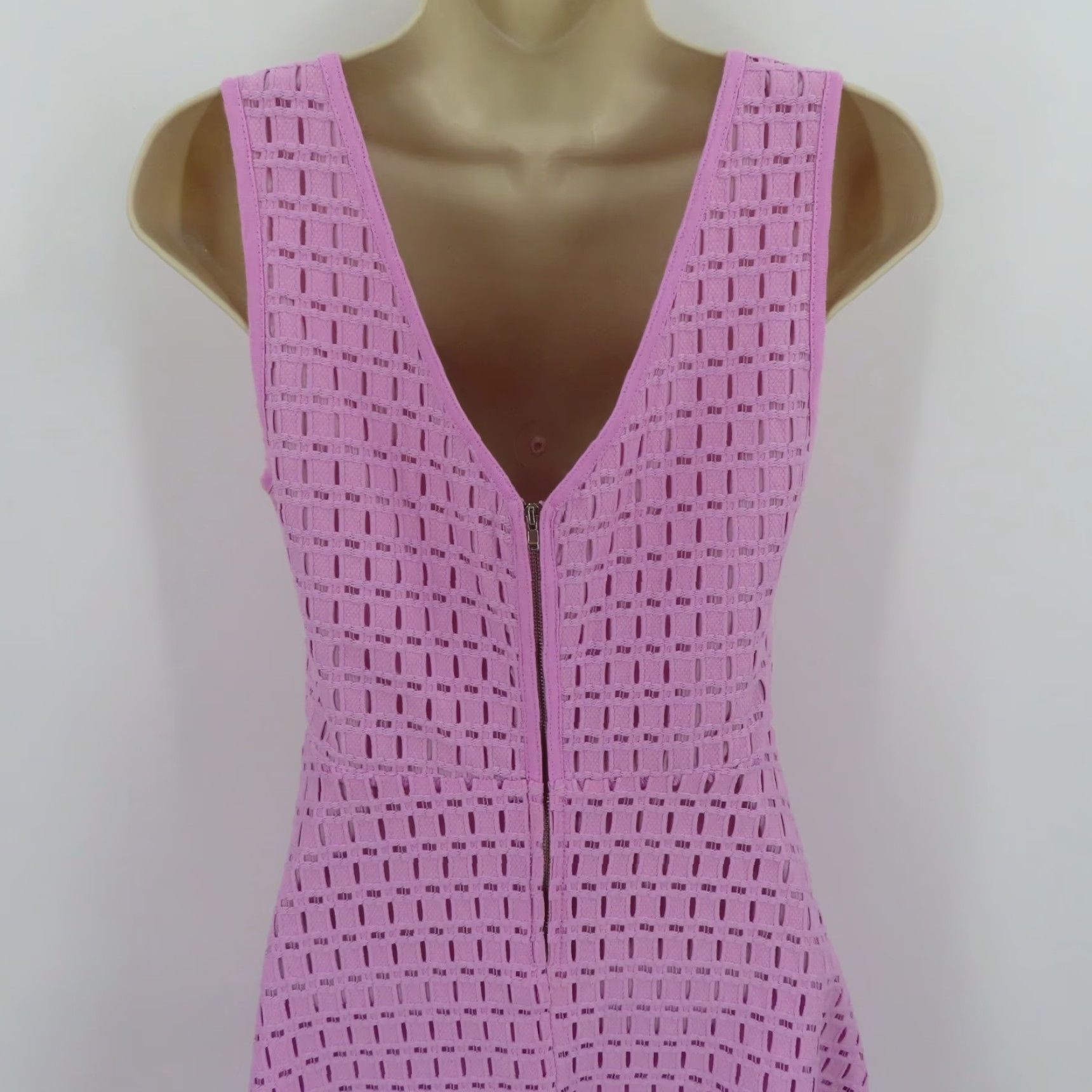 Vintage Cupcakes and Cashmere Womens 2 Purple Eyelet Lace Sleeveless A-Line Dress Summer Dress Size XS / US 0-2 / IT 36-38 - 6 Thumbnail