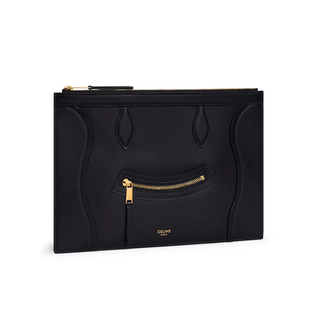 Celine CELINE $990 Black Medium Pouch Bag New & Authentic Size ONE SIZE - 2 Thumbnail