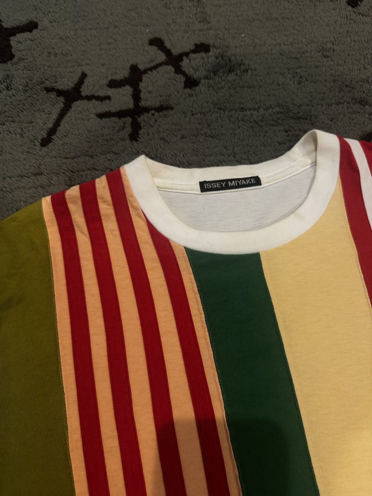 Issey Miyake Rare 90s Issey Miyake Cut and Sew Patchwork Stripe Tee Shirt Size US M / EU 48-50 / 2 - 4 Thumbnail