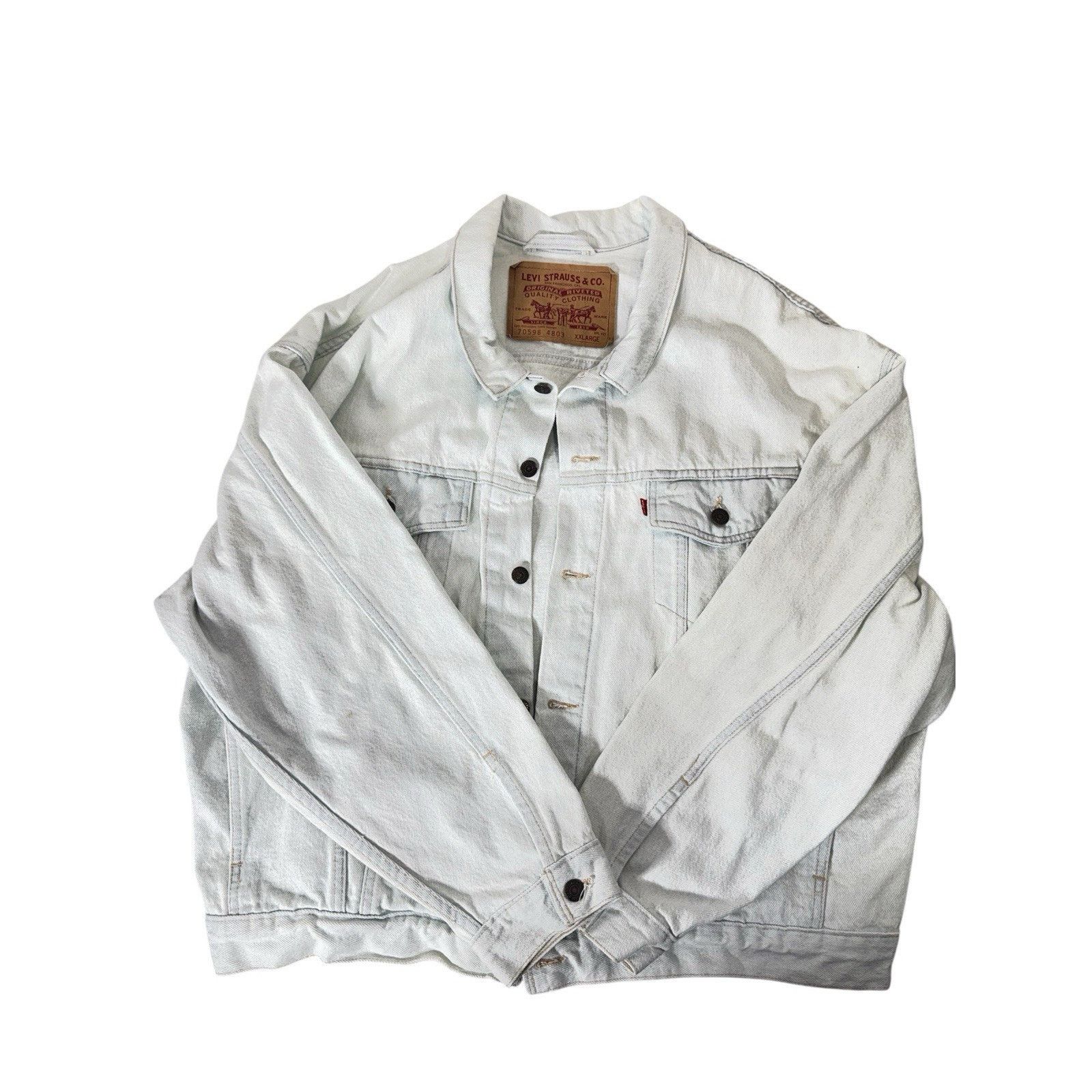 Levi's Vintage Levi’s Trucker Denim Jacket Size XXL White Wash USA Size US XXL / EU 58 / 5 - 1 Thumbnail