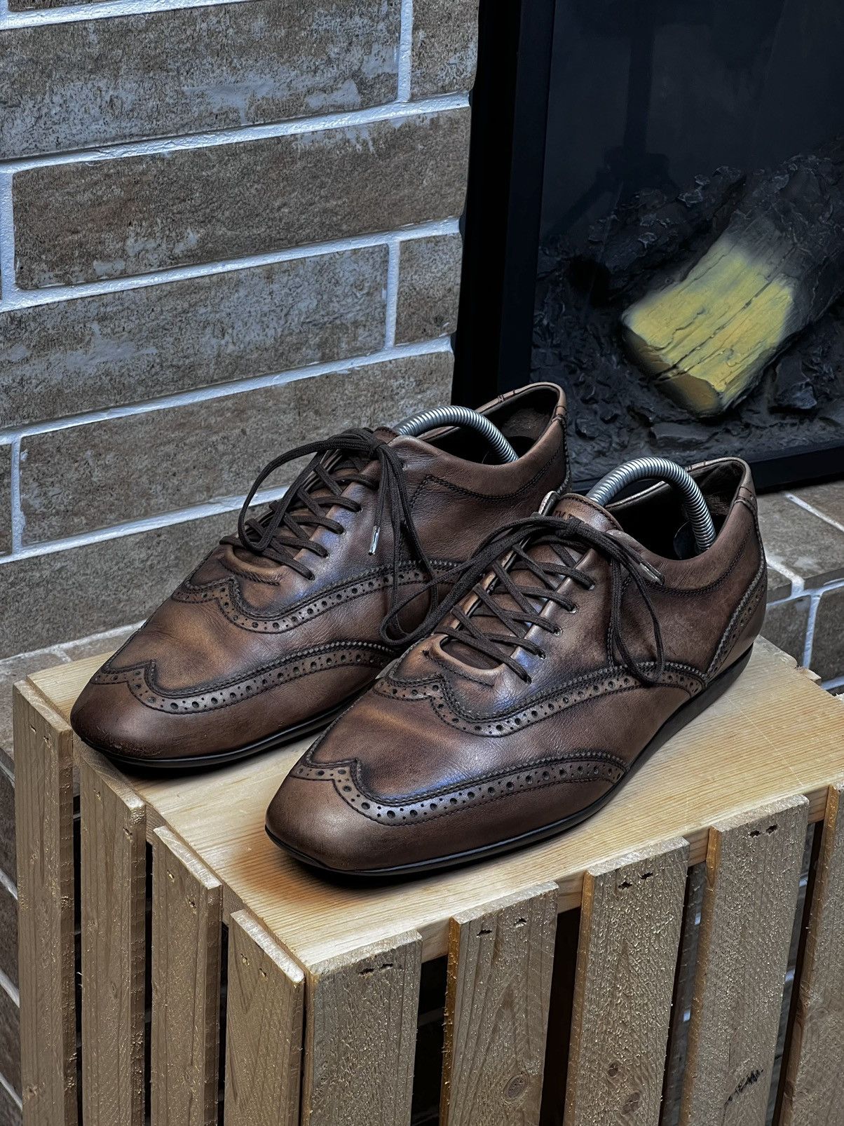J.M. Weston J.M. Weston Modele Protege Brown Leather Trainers Shoes Size US 8.5 / EU 41-42 - 1 Thumbnail