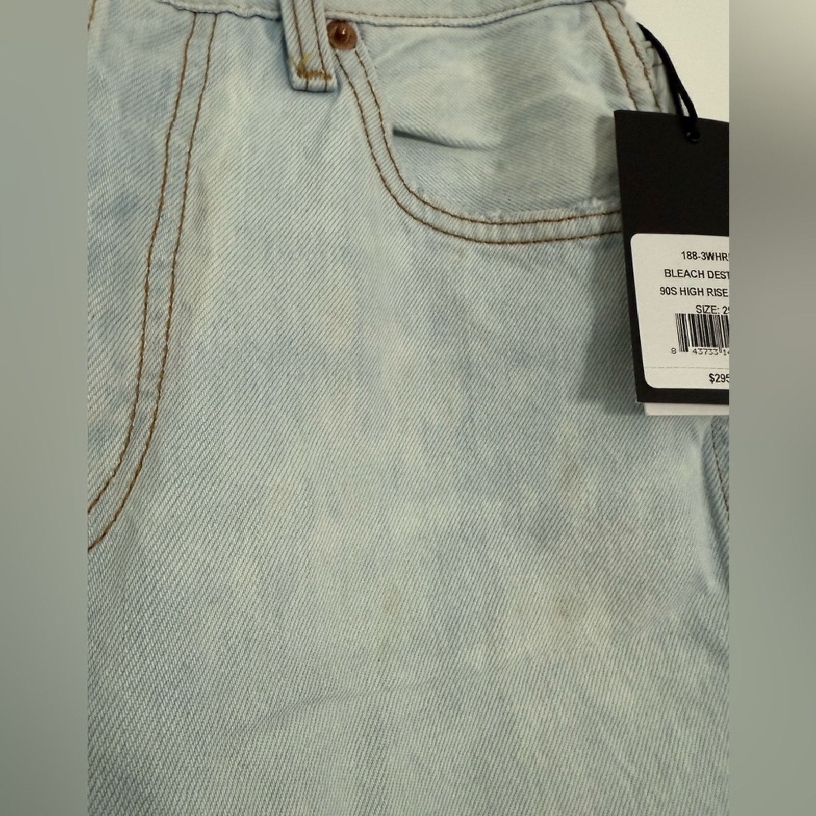 RE/DONE New Re/Done 90s High Rise Loose Bleach Destroy - 25 - $295 Size 25" / US 0 / IT 36 - 8 Thumbnail