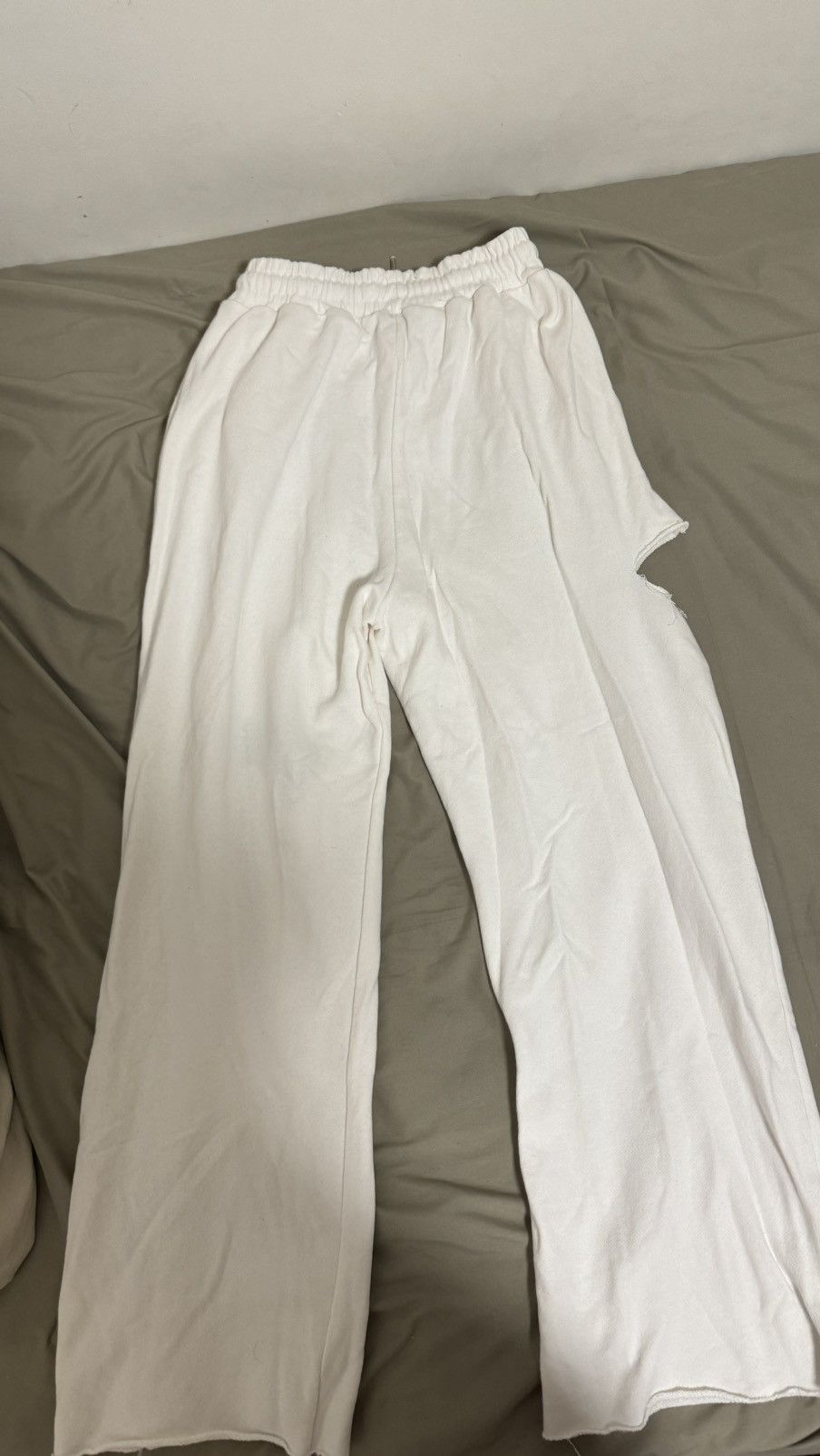 Other White Baggy Sweatpants Size 26" / US 2 / IT 38 - 2 Thumbnail