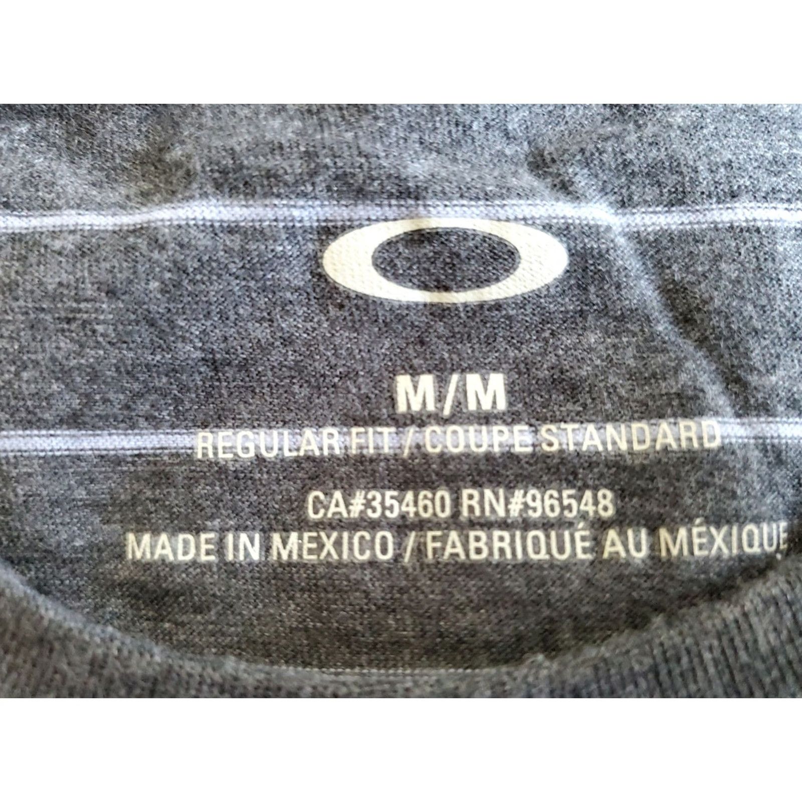 Oakley Oakley T-Shirt Regular Fit Gray Striped Crew Neck Short Sleeve Mens Medium SZ M Size US M / EU 48-50 / 2 - 3 Thumbnail