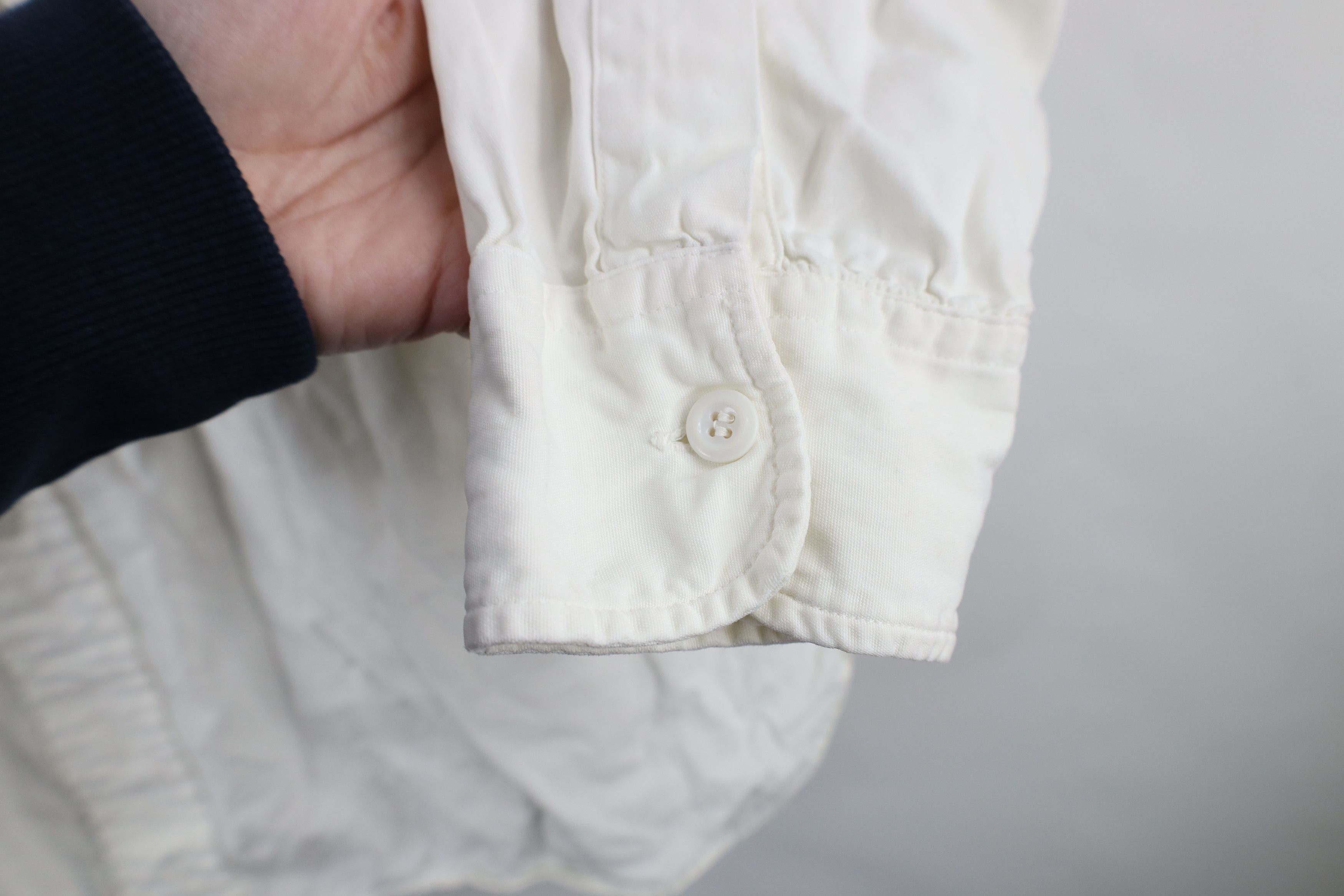Vintage Vintage 50s 60s Military Uniform Collared Button Shirt White Size US XL / EU 56 / 4 - 5 Thumbnail