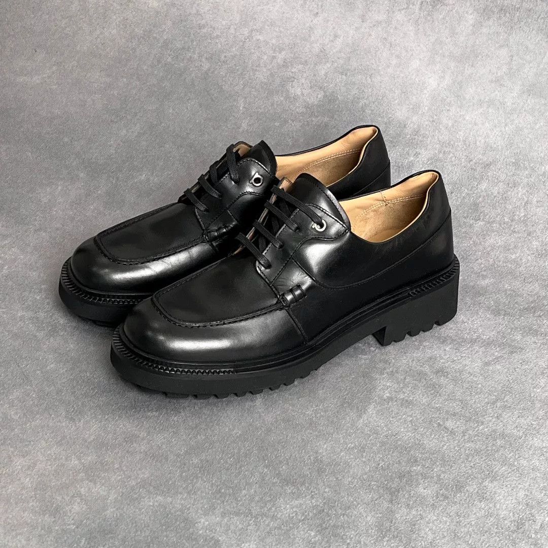 Salvatore Ferragamo Salvatore Ferragamo Leather Black Lowtop Sneakers 9 Men Size US 9 / EU 42 - 1 Thumbnail