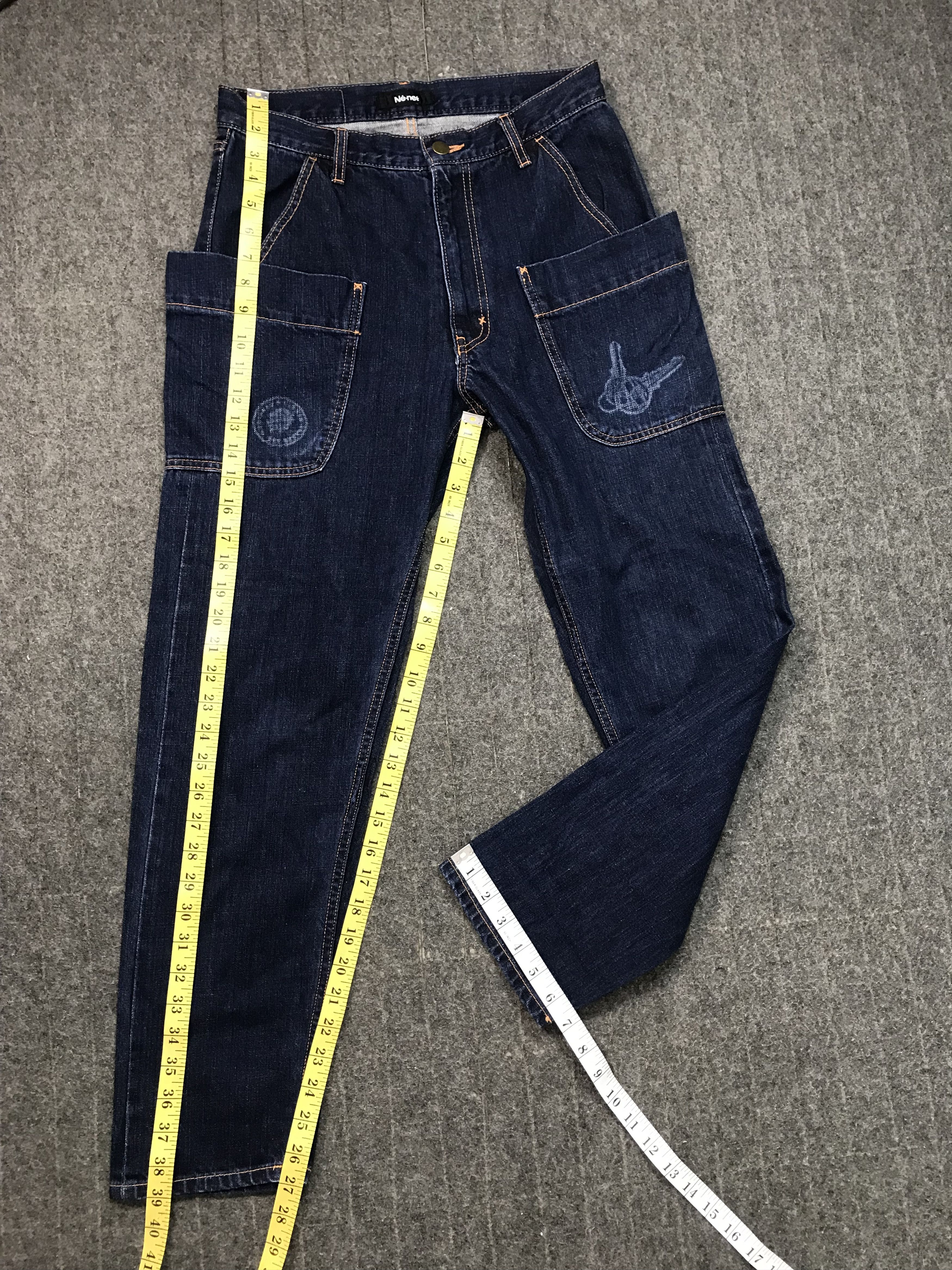 Ne-Net Rare Ne-net Issey Miyake Selvedge Indigo Denim Jeans Size 29" - 17 Thumbnail