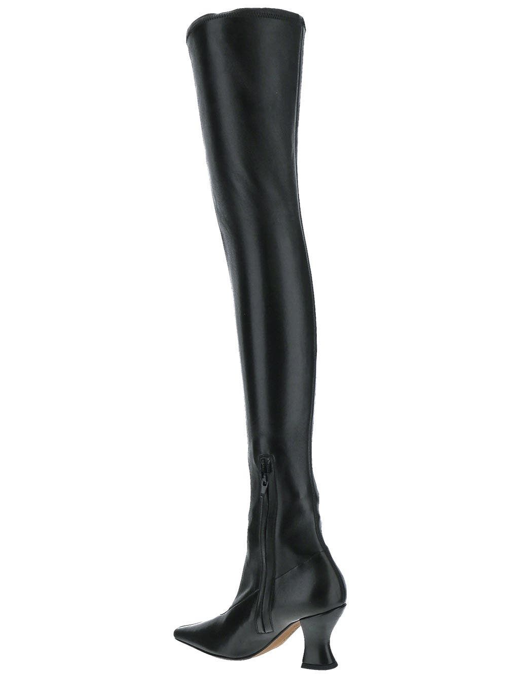 Bottega Veneta o1bcso1str0225 Almond Boots in Black Size US 5 / IT 35 - 3 Thumbnail
