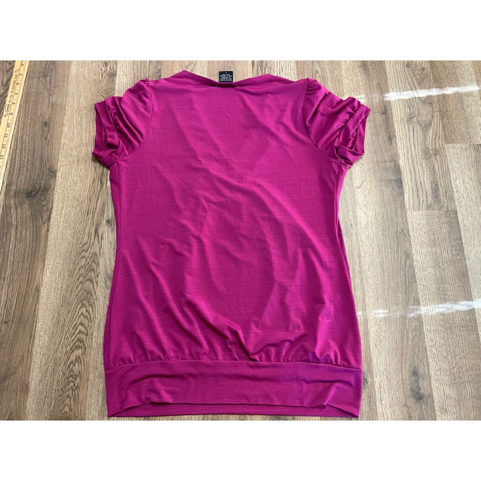 Vintage Maurices Shirt Women's Size Large Purple V-neck T-Shirt Casual Modern Basic Size L / US 10 / IT 46 - 2 Thumbnail
