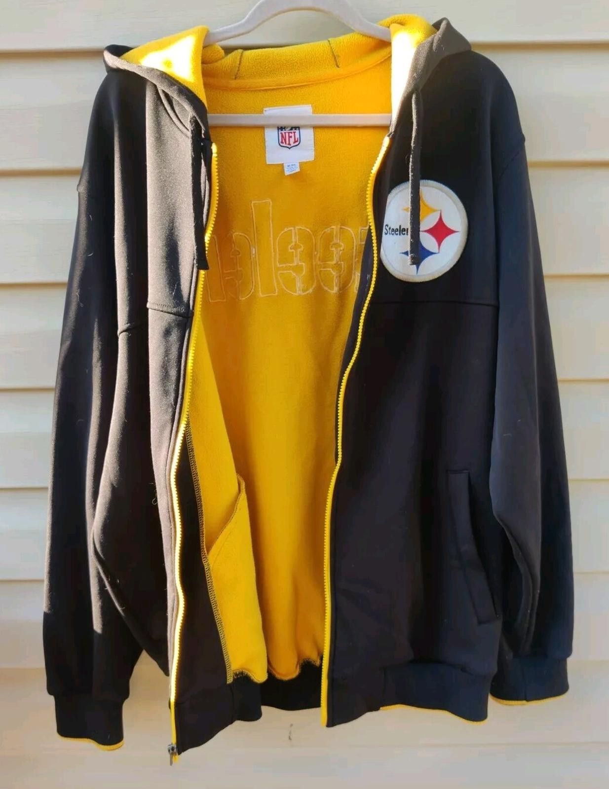 Other Pittsburgh Steelers Full Zip Hooded Jacket Hoodie NFL Bla Size US XL / EU 56 / 4 - 3 Thumbnail