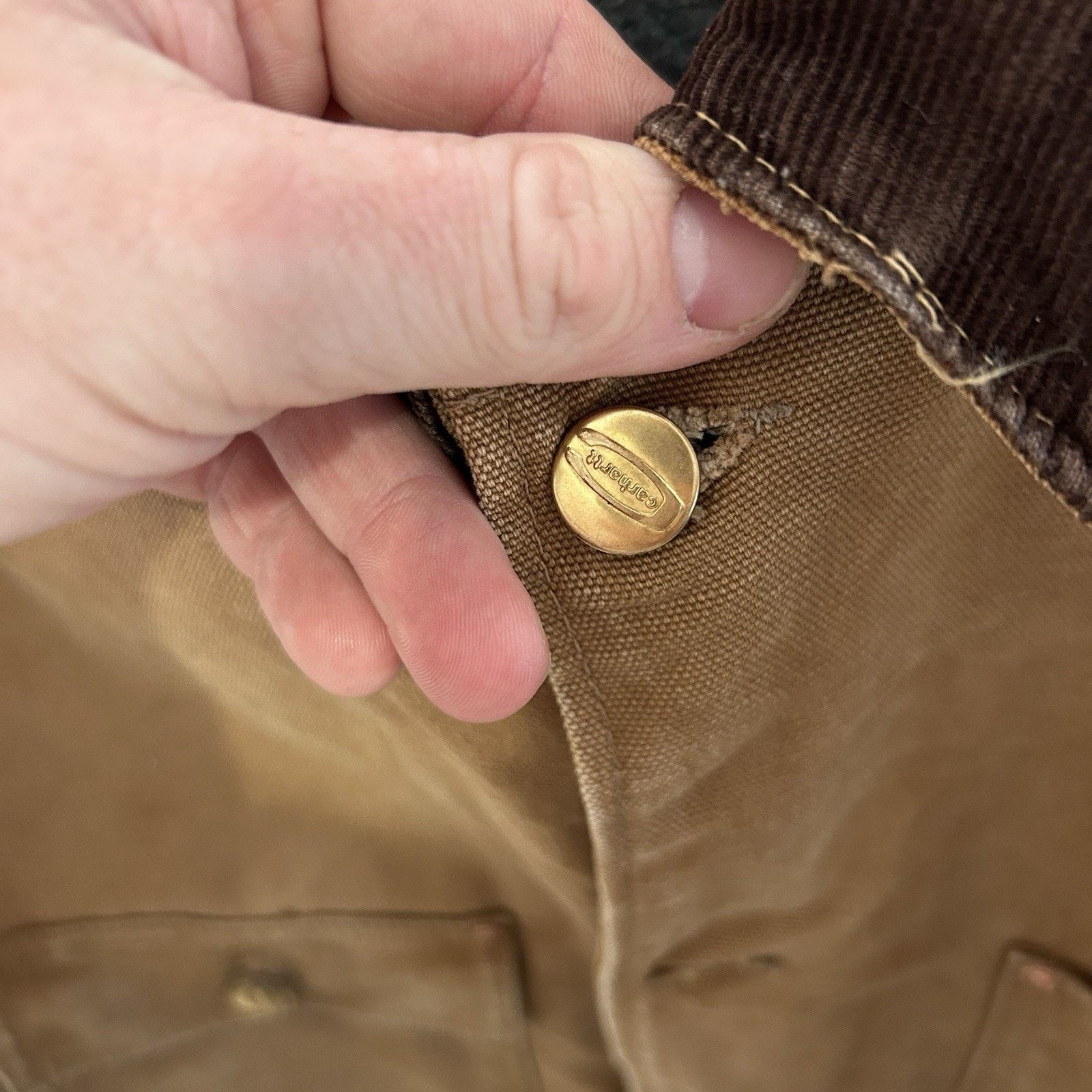 Carhartt Vintage 1960s Carhartt Blanket-Lined Chore Coat “Tan” Big C Size US L / EU 52-54 / 3 - 11 Thumbnail