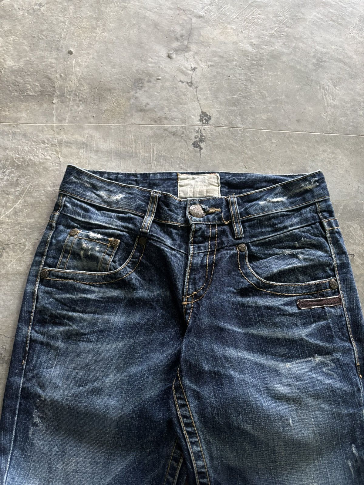 If Six Was Nine y2k lolita distressed style sick stone wash japanese jeans Size US 31 - 3 Thumbnail