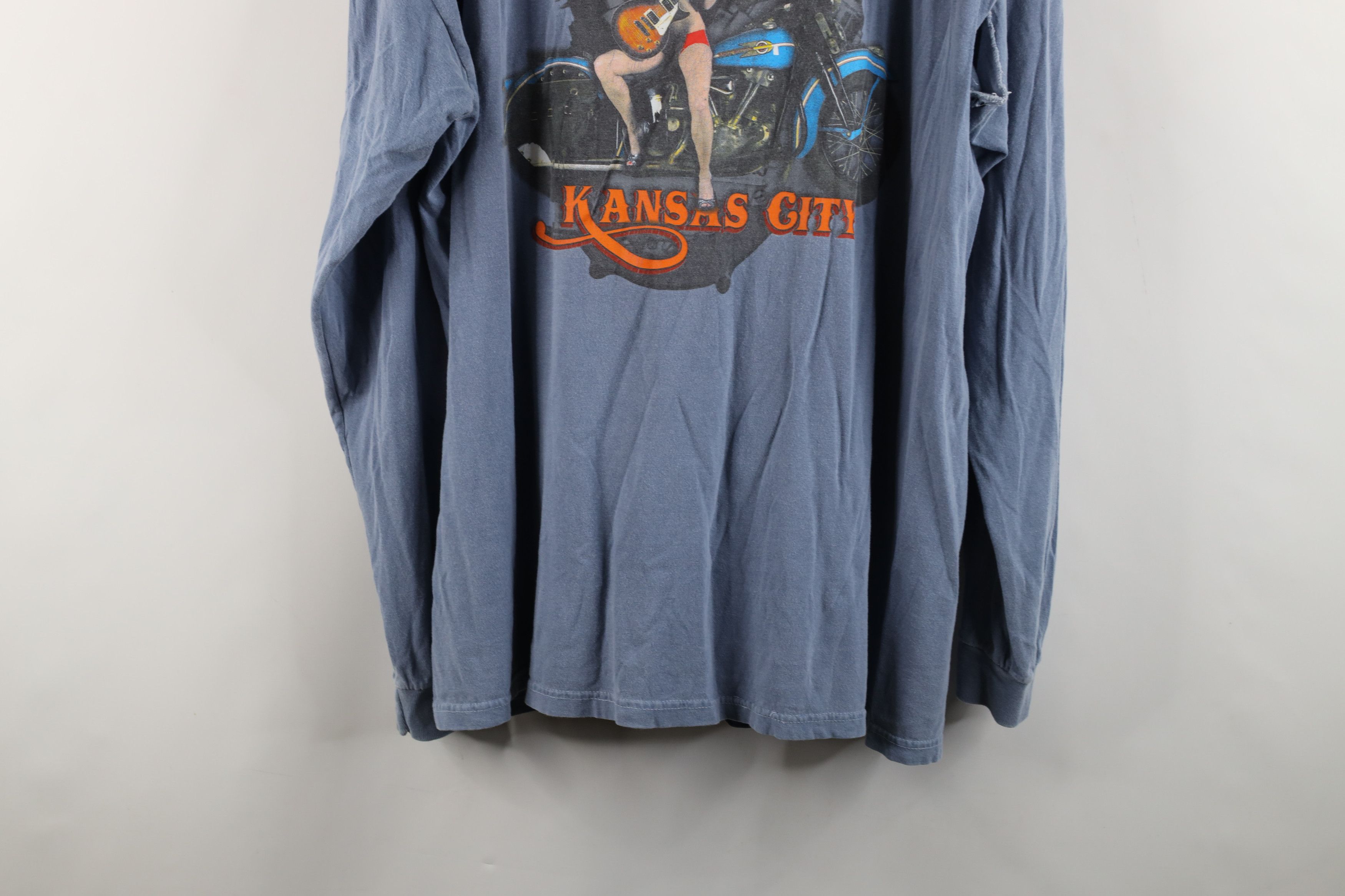 Vintage Vintage Knuckleheads Motorcycle Up Girl Long Sleeve Shirt Size US XL / EU 56 / 4 - 16 Thumbnail