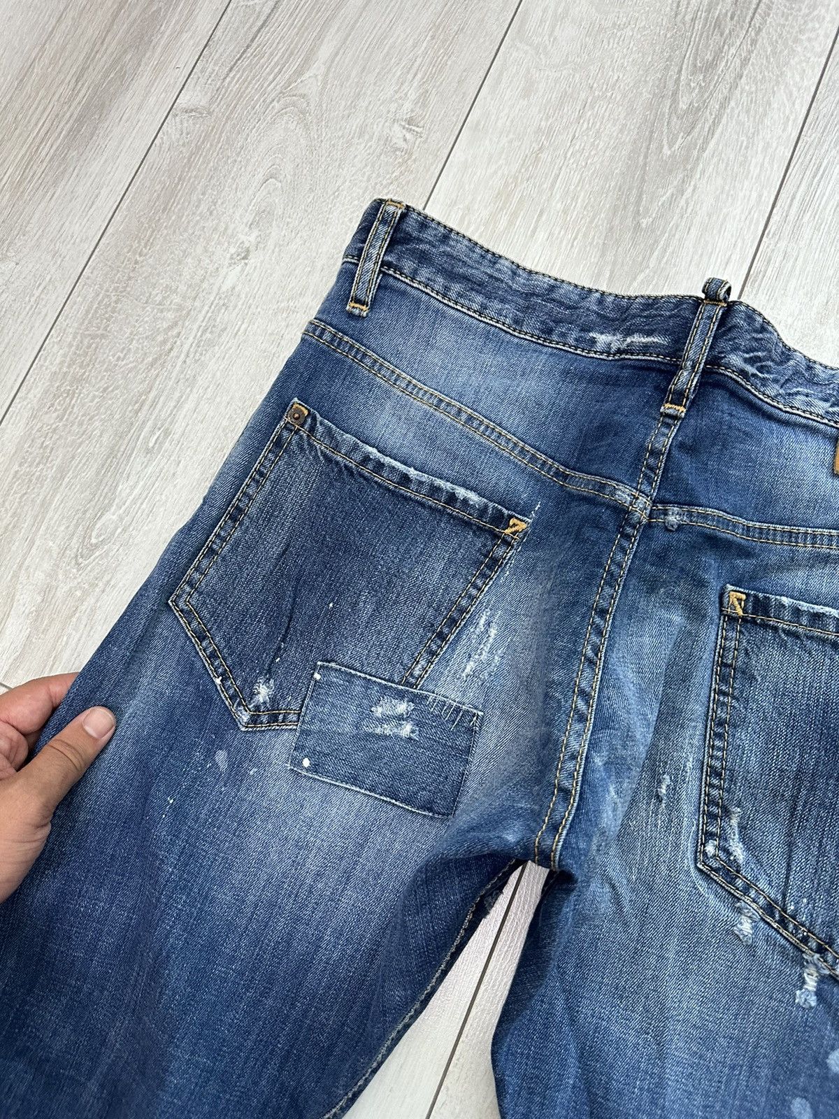 Dsquared2 Dsquared2 Sexy Twist Distressed Denim Jeans Pants (A031) Size US 34 / EU 50 - 22 Thumbnail