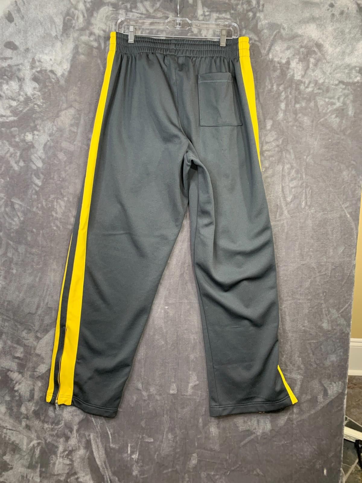 Nike Nike grey yellow stripe basketball track pants 2XL Size US 40 / EU 56 - 2 Thumbnail