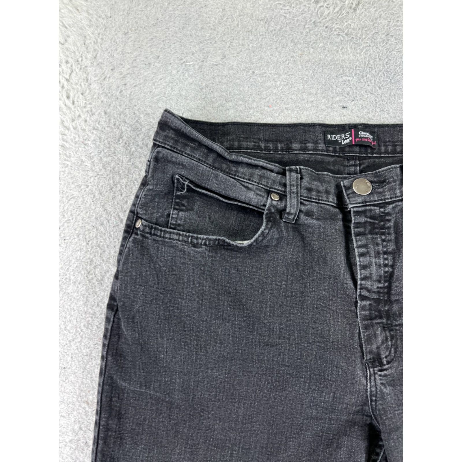 Lee VINTAGE Lee Shorts Womens 16 Black Denim Jean Cutoff Riders Classic Fit Cotton 32x13 Size 38" / US 16 / IT 52 - 4 Thumbnail