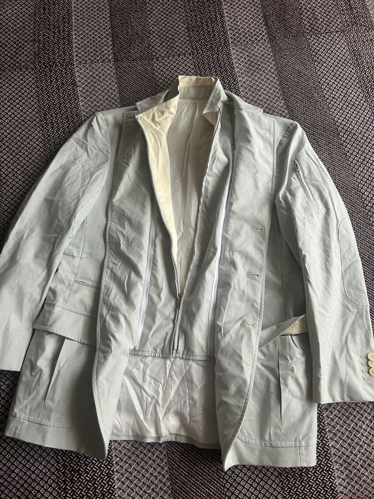Pal Zileri Vintage Pal Zileri Concept Striped Suit Jacket Size 42R Size 42R - 12 Thumbnail