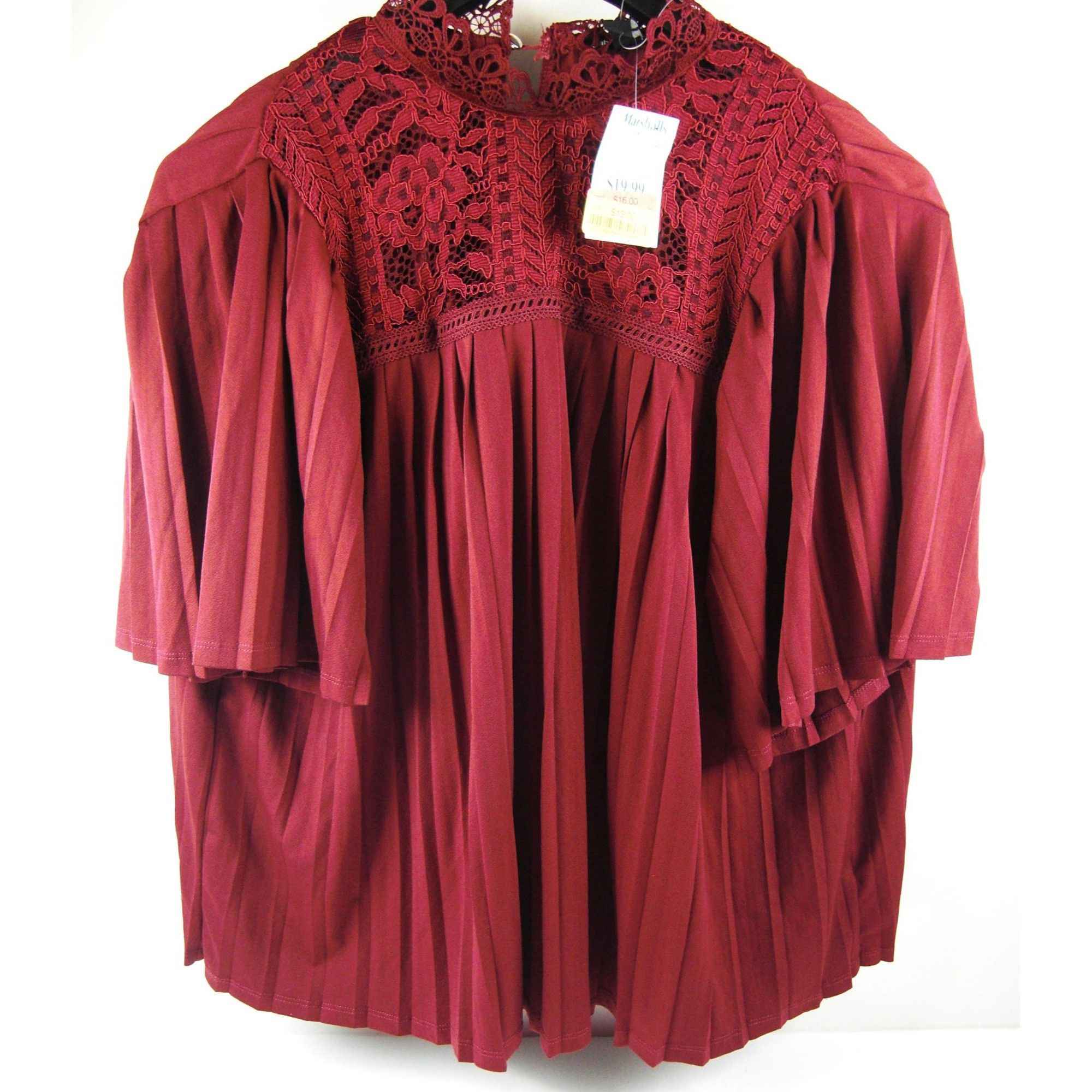 Other Top Dressy Women's Size (L) Casual Pleated Business Work Bl Size L / US 10 / IT 46 - 4 Thumbnail