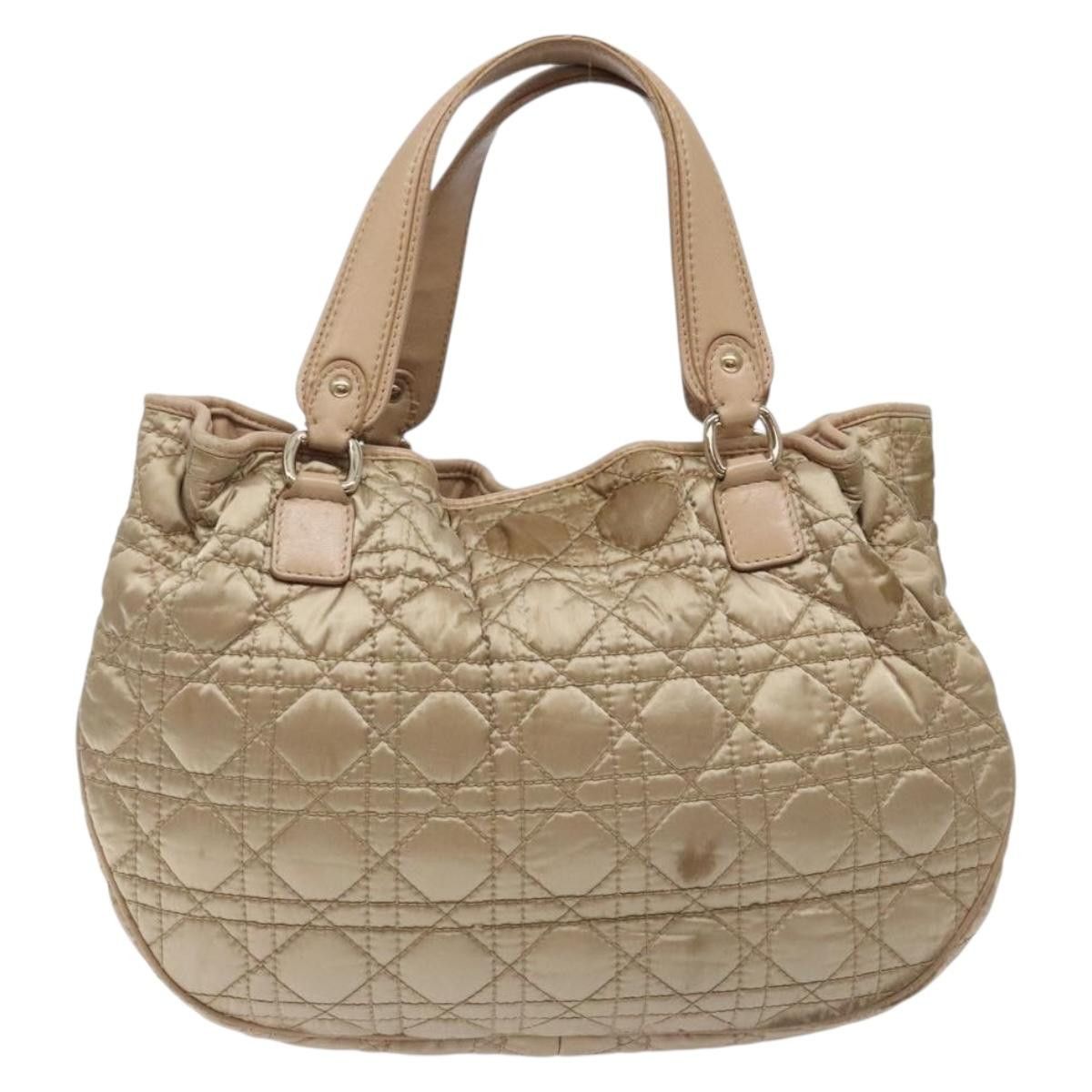 Dior DIOR Canage Hand Bag Nylon Beige Gold Size ONE SIZE - 3 Thumbnail