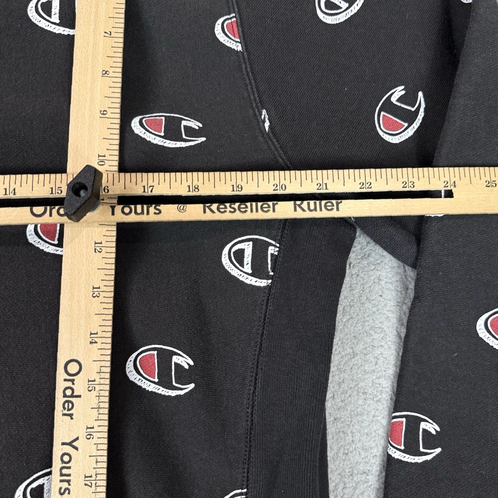 Champion Champion Hoodie Men M Black Sweatshirt Round Neck Pullover All Seasons Hooded Pockets Logo Graphic Print Reverse Weave Size US M / EU 48-50 / 2 - 7 Thumbnail