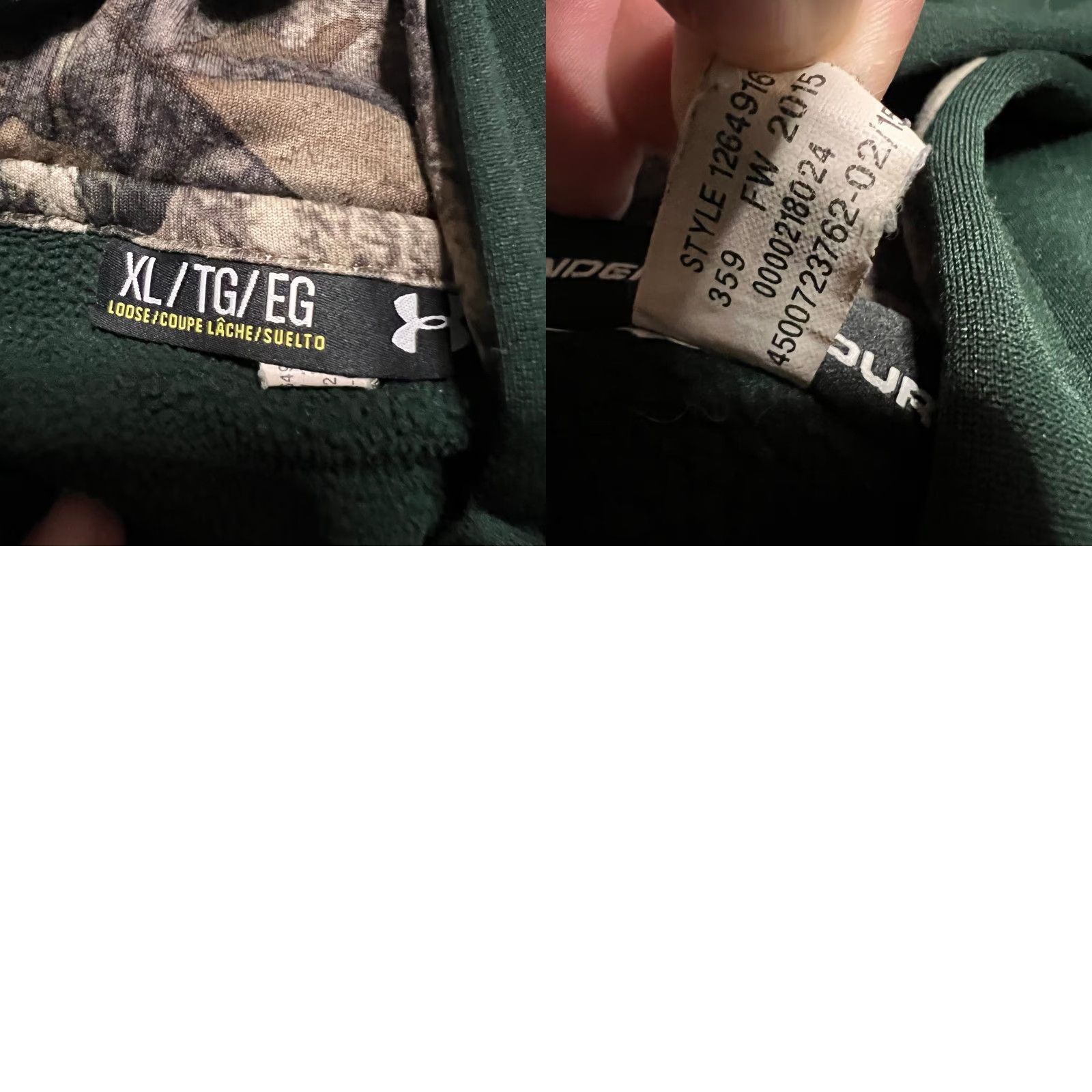 Under Armour Under Armour Hoodie Mens XL Storm Camo Sweatshirt Green Camouflage Size US XL / EU 56 / 4 - 8 Thumbnail
