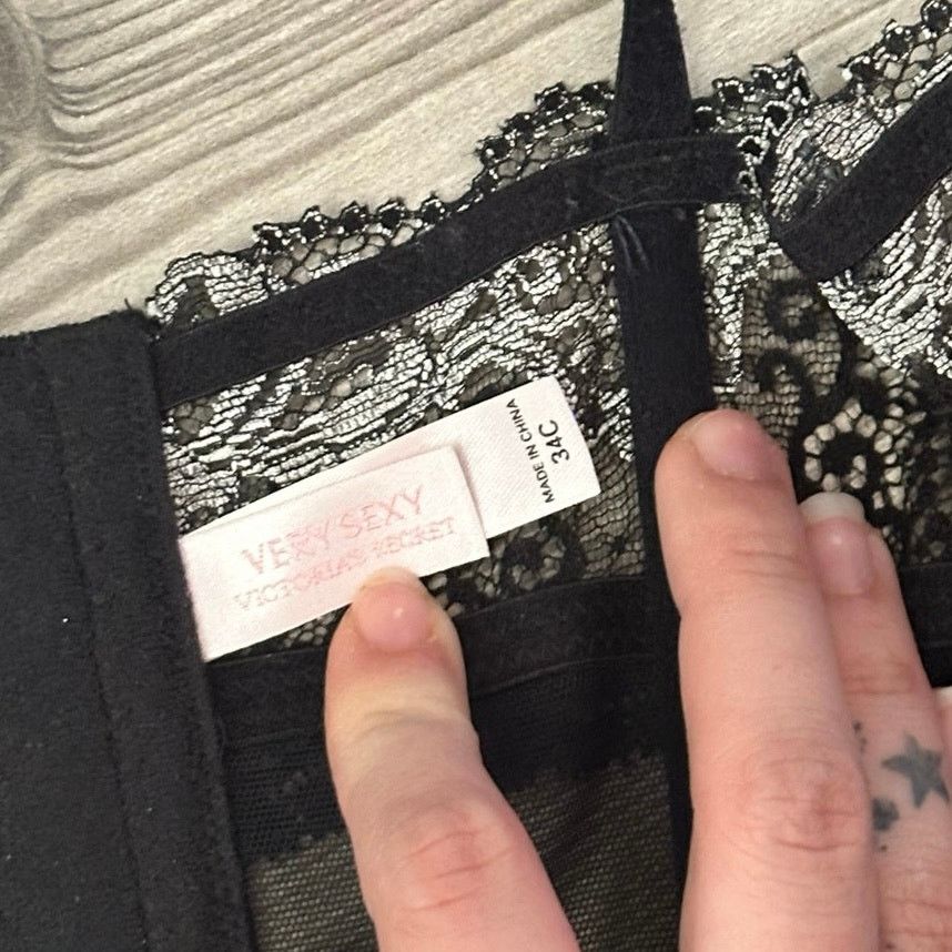 Victoria's Secret victorias secret black lace corset bralette top Size ONE SIZE - 5 Thumbnail