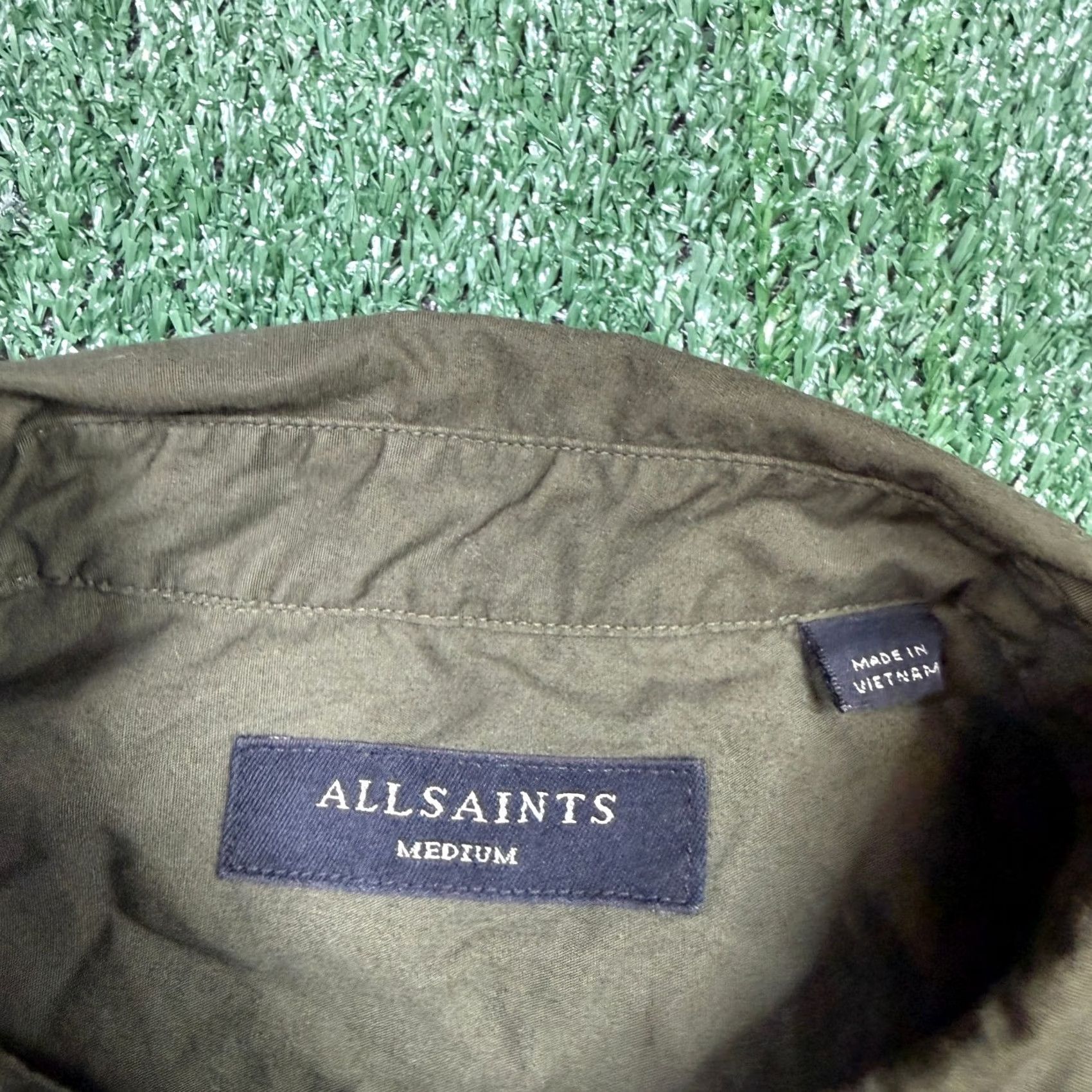 Allsaints AllSaints Shirt Men's Size M Green Short Sleeve Button Up Preppy All saints Size US M / EU 48-50 / 2 - 3 Thumbnail
