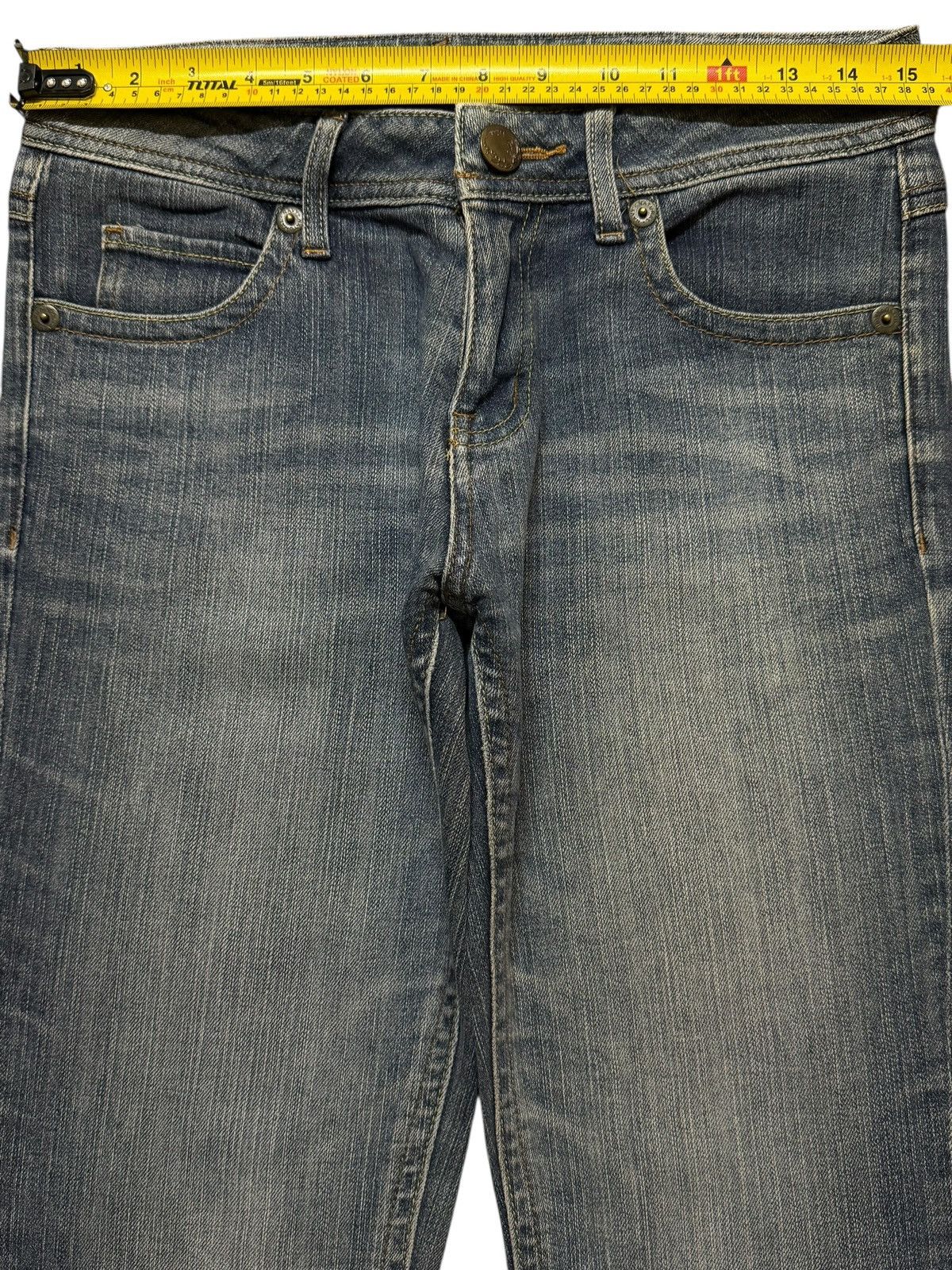 Hysteric Glamour Vintage Y2K Japanese Brand Blue Faded Whisker Wide Leg Flare Size US 30 / EU 46 - 8 Thumbnail