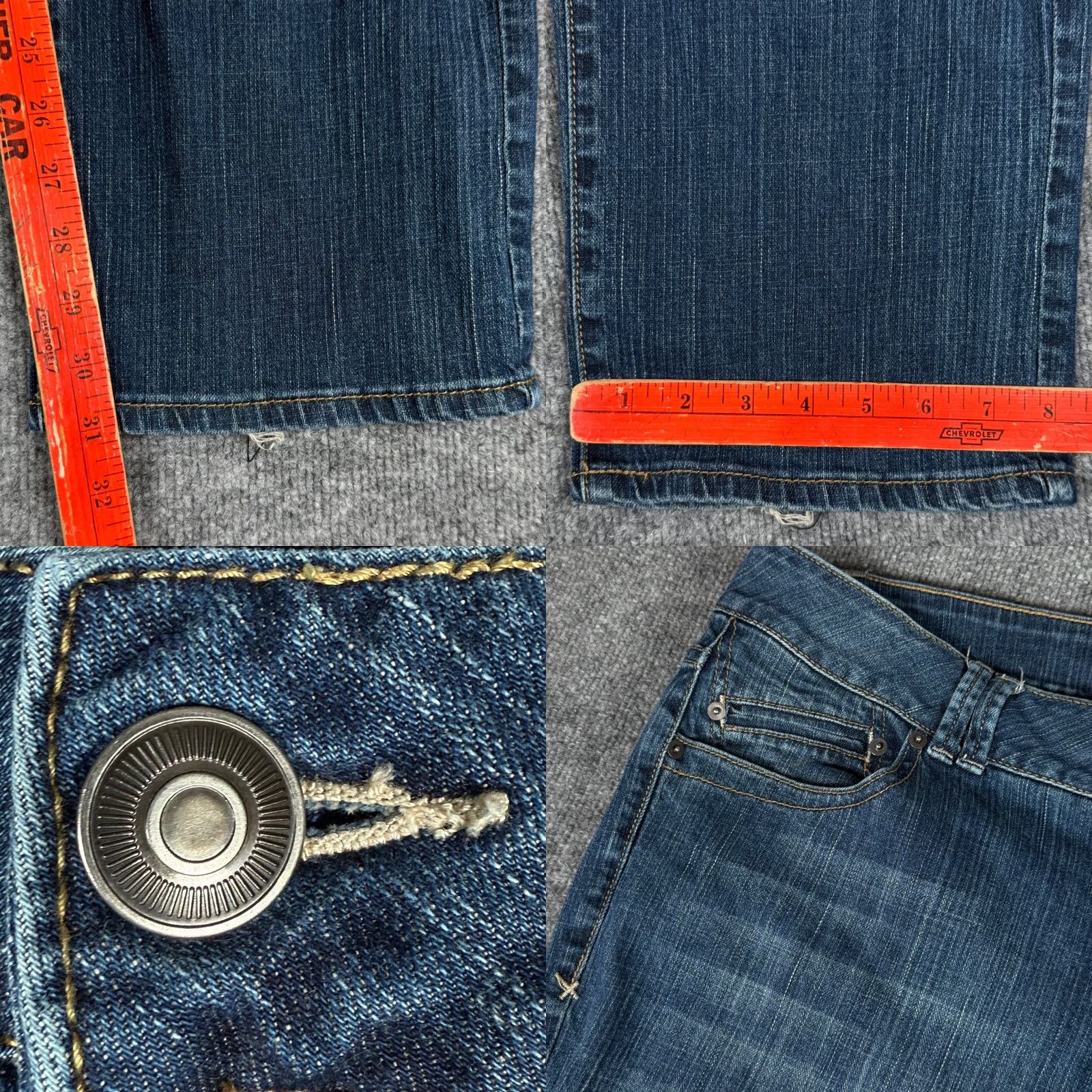 Vintage Lane Bryant Jeans Womens Size 20 Bootcut Pants Trendy Distressed Denim Stretch Size 42" / US 20 - 9 Thumbnail