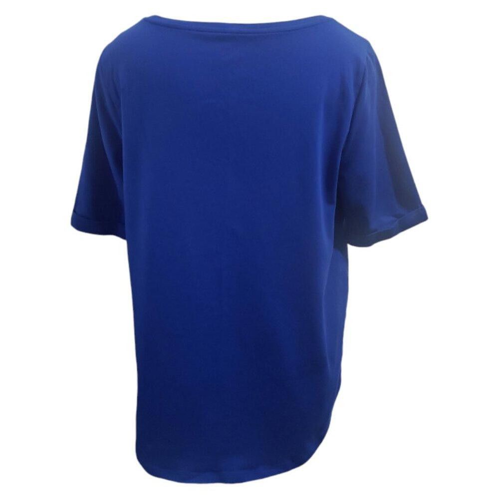 Chicos CT1807 Chico's Royal Blue Short Sleeve T-Shirt M Size M / US 6-8 / IT 42-44 - 3 Thumbnail